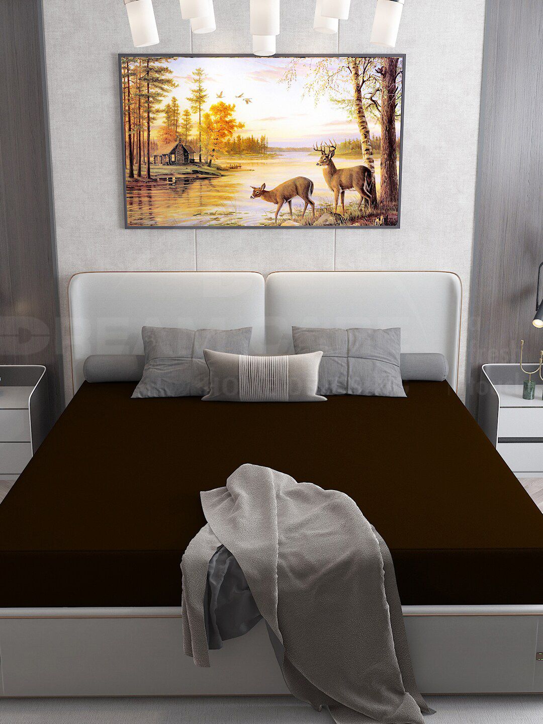 DREAM CARE Cotts Wonder Coffee Brown Waterproof Single Mattress Protector