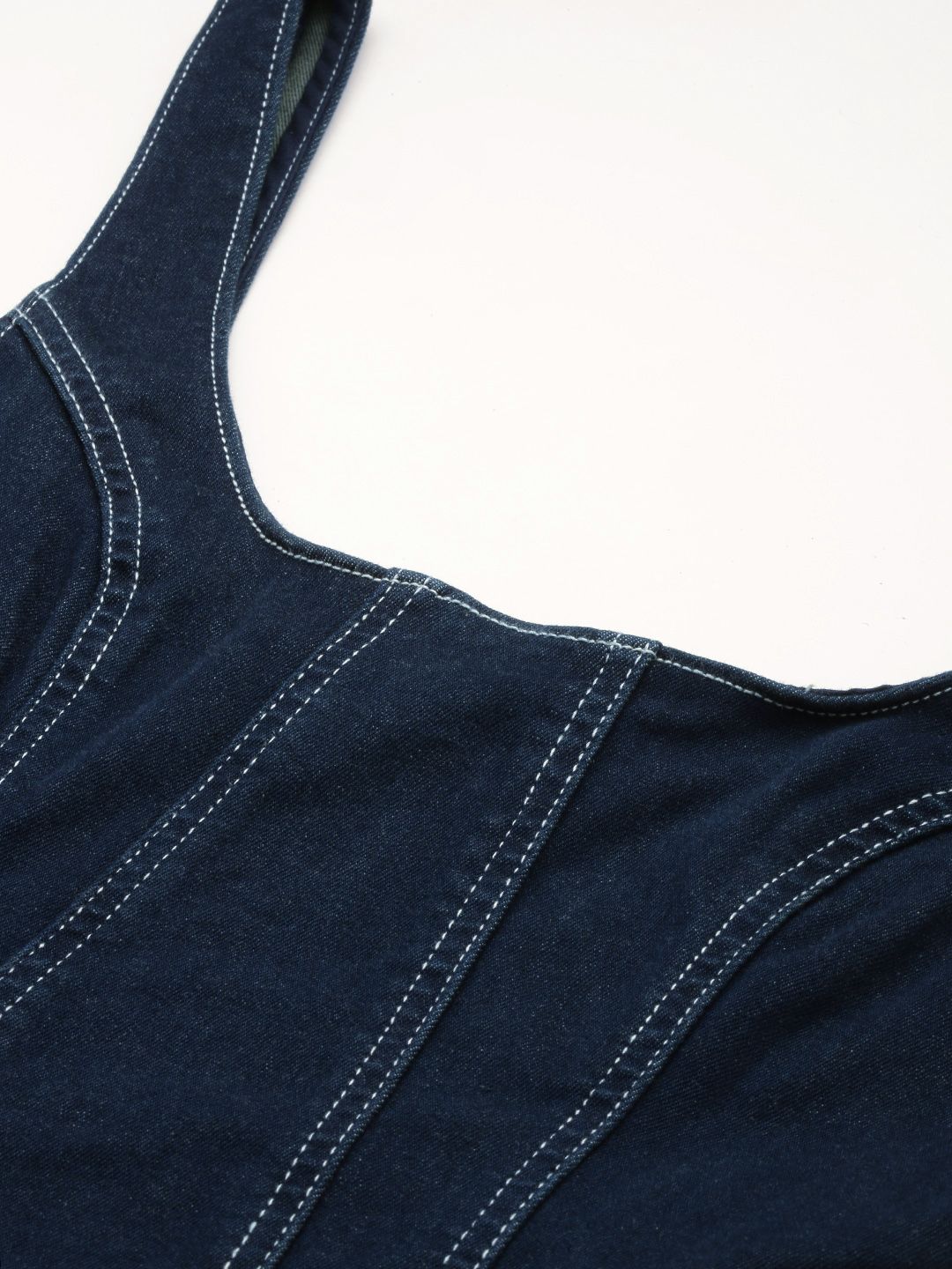 Buy FOREVER 21 Square Neck Denim Bodycon Midi Dress - Dresses for Women  23576418 | Myntra
