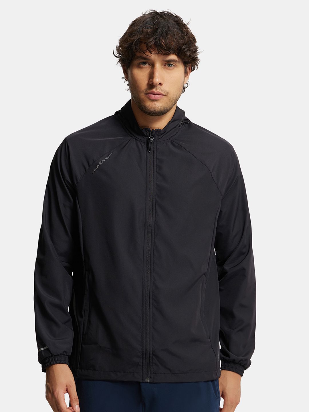 Jockey Microfiber Active Wear Water Resistant Convertible Hoodie Jacket - MV40