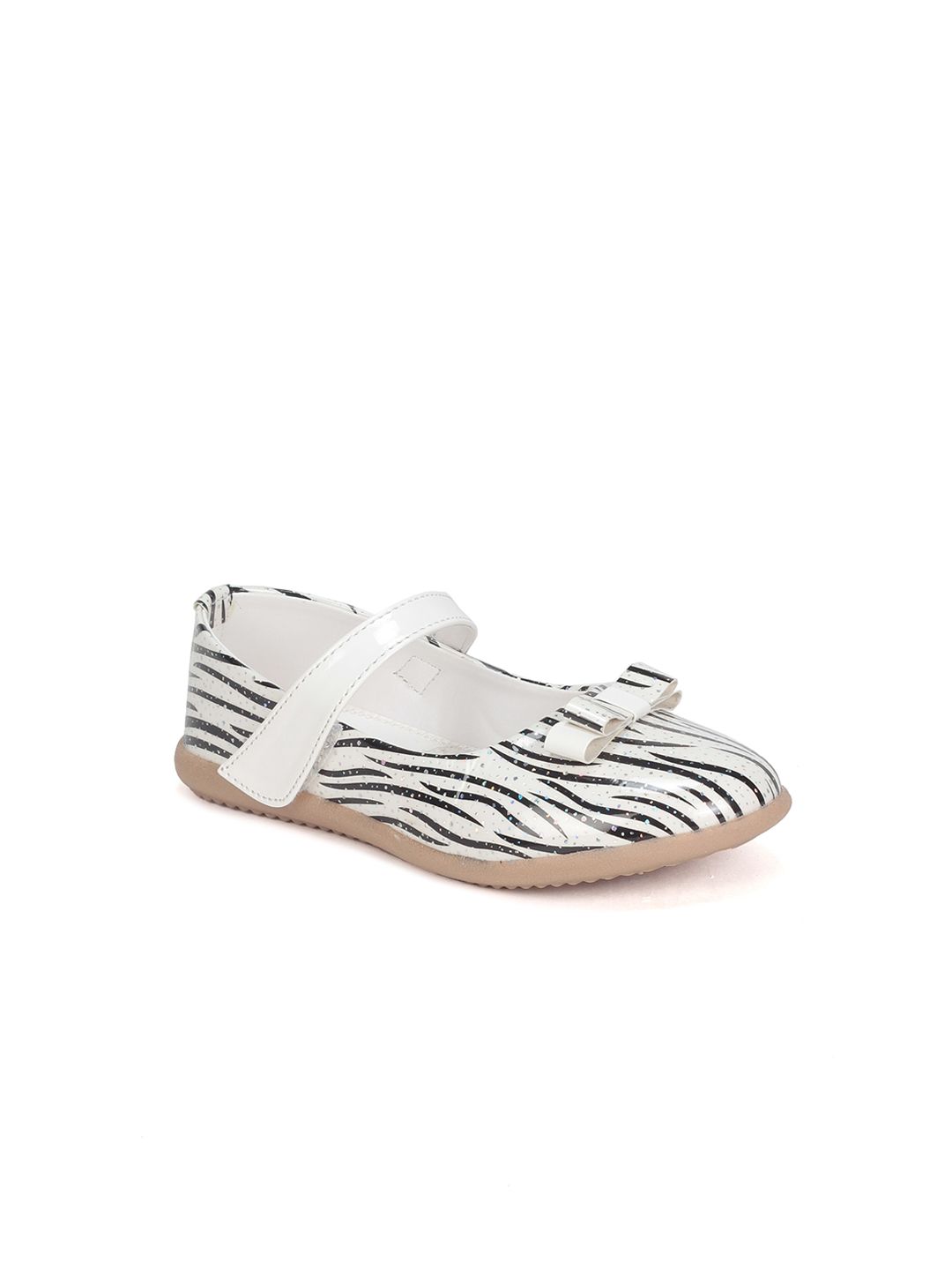 Lil Lollipop Girls Abstract Printed Ballerinas With Bows & Velcro Closure Price in India