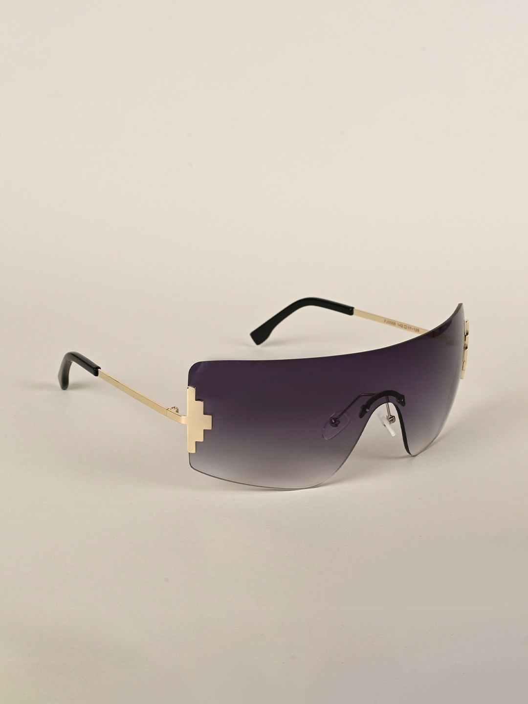 Voyage Gold-Toned Shield Sunglasses With UV Protected Lens 3568MG4116