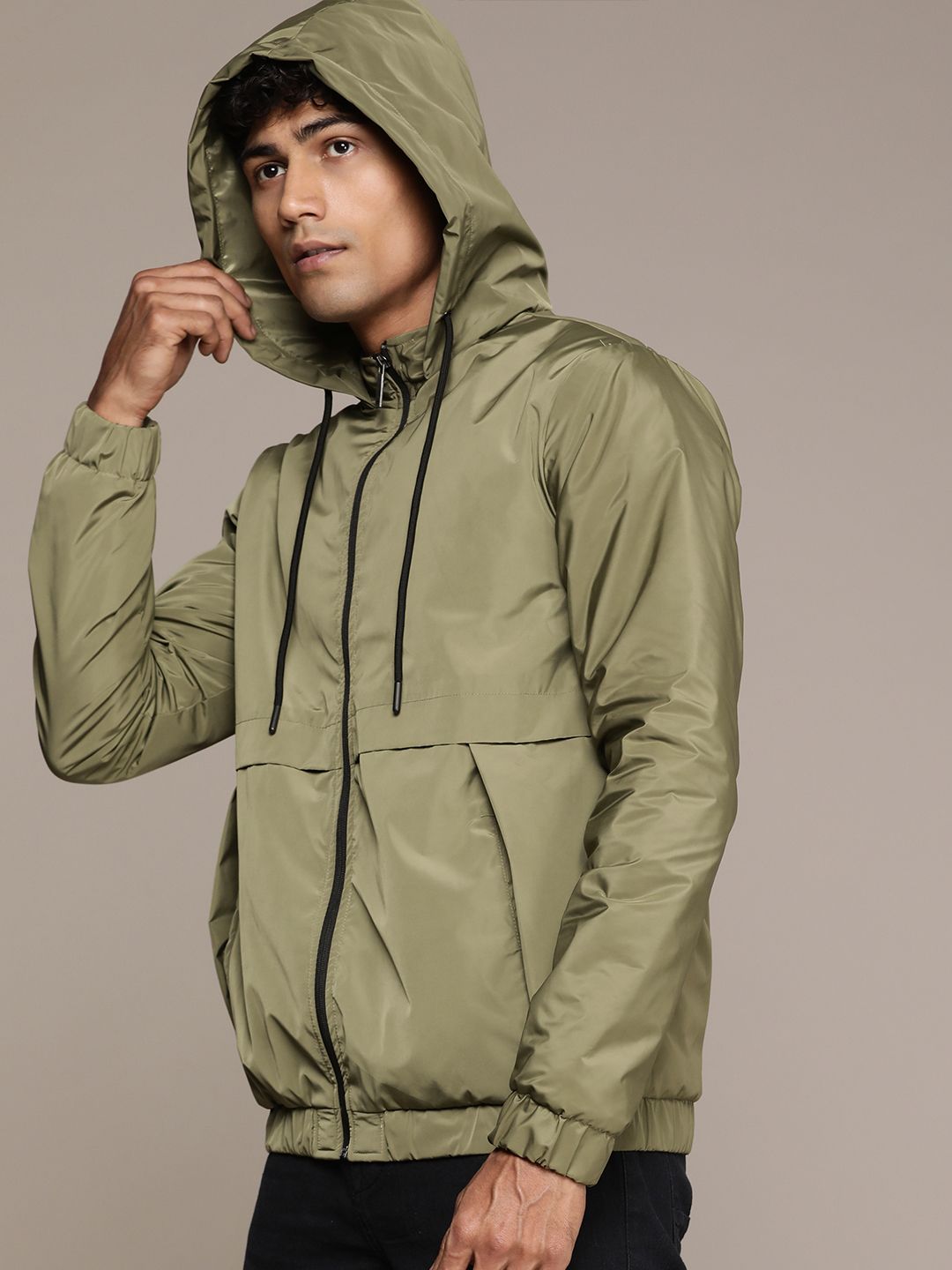 Levis Jacket Olive Green Hooded Jacket Men's Independent