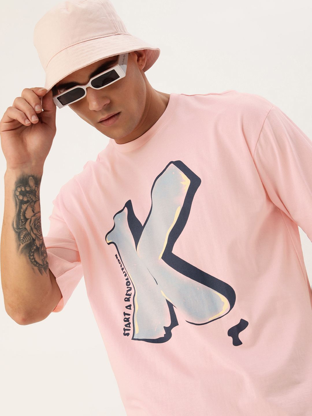 Kook N Keech Graphic Printed Drop-Shoulder Sleeves Pure Cotton Oversized T-shirt