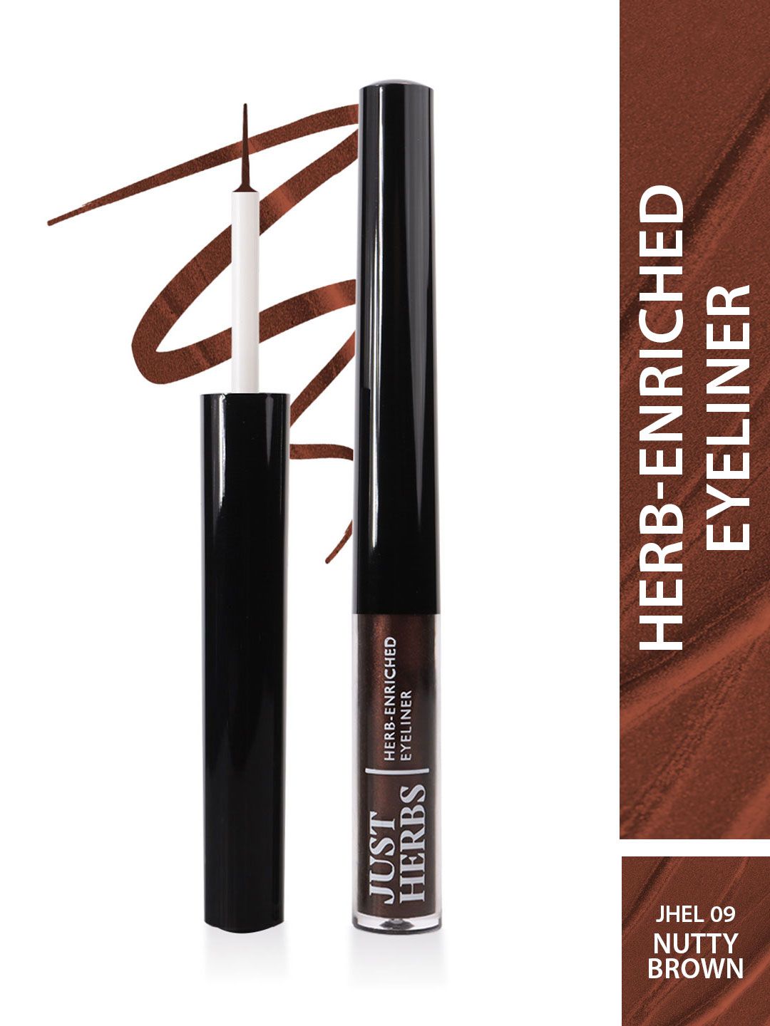 Just Herbs Waterproof Herb-Enriched Liquid Eyeliner 2.5 ml - Nutty Brown