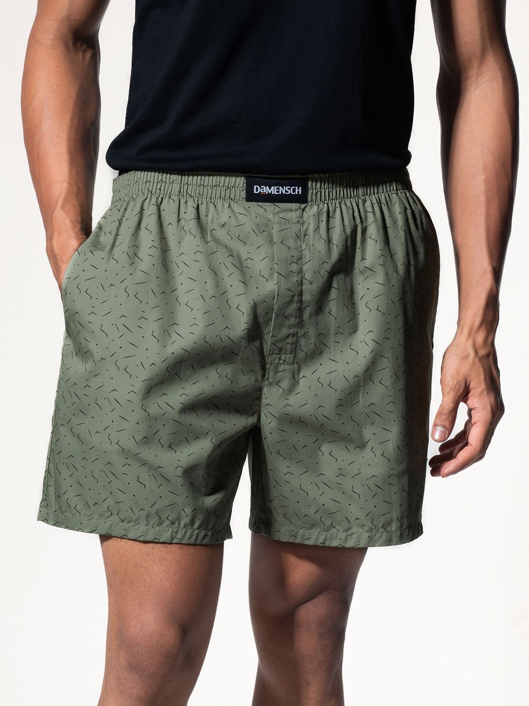 DAMENSCH Men Breeze Printed Ultra-Light Cotton Regular Fit Boxer Shorts DAM-PRIN-LBX-DGN
