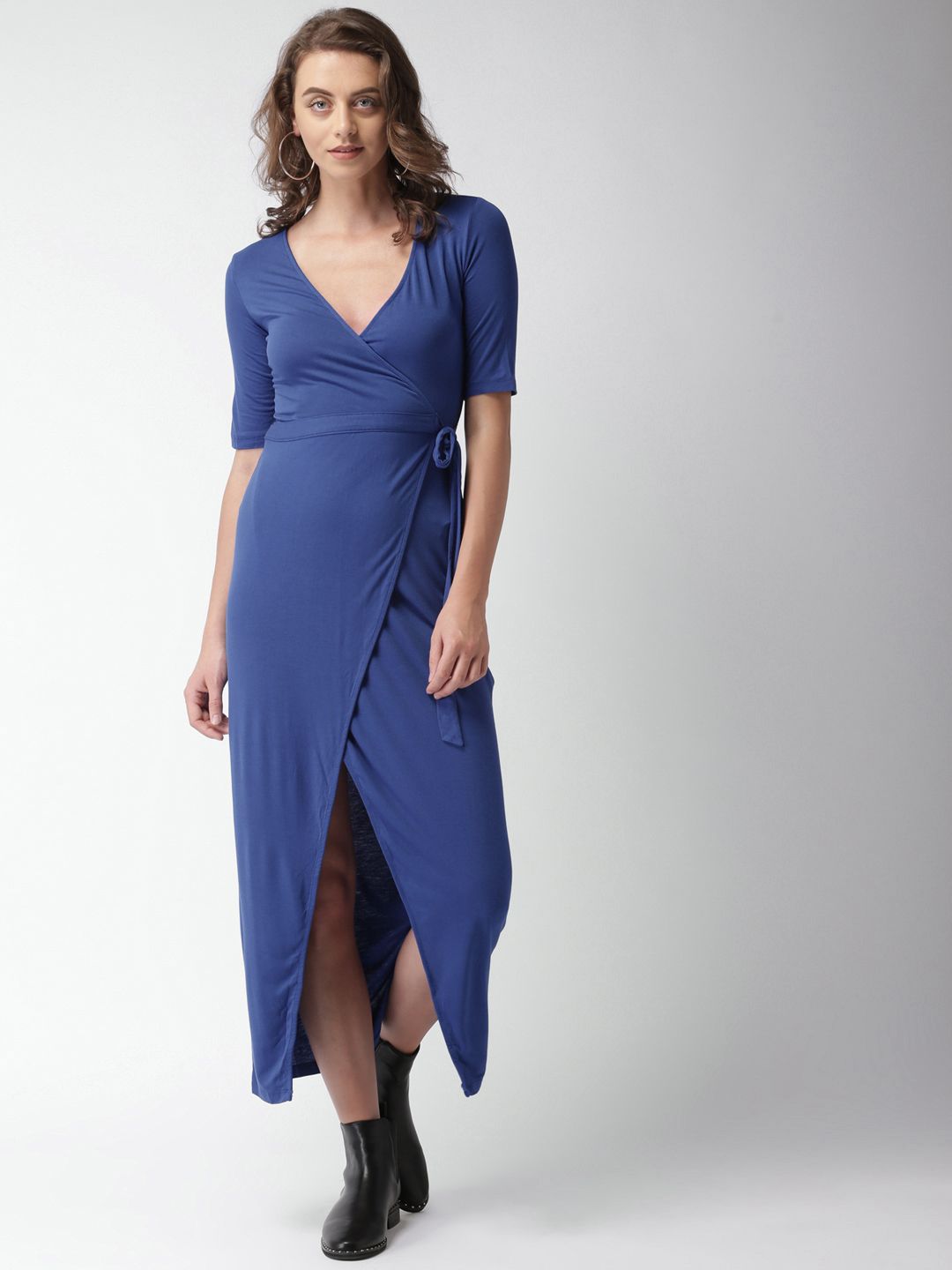 forever 21 blue wrap dress Forever 21 Dress White and Blue Short to Maxi Dress Large Sleeveless –  Recreating Society