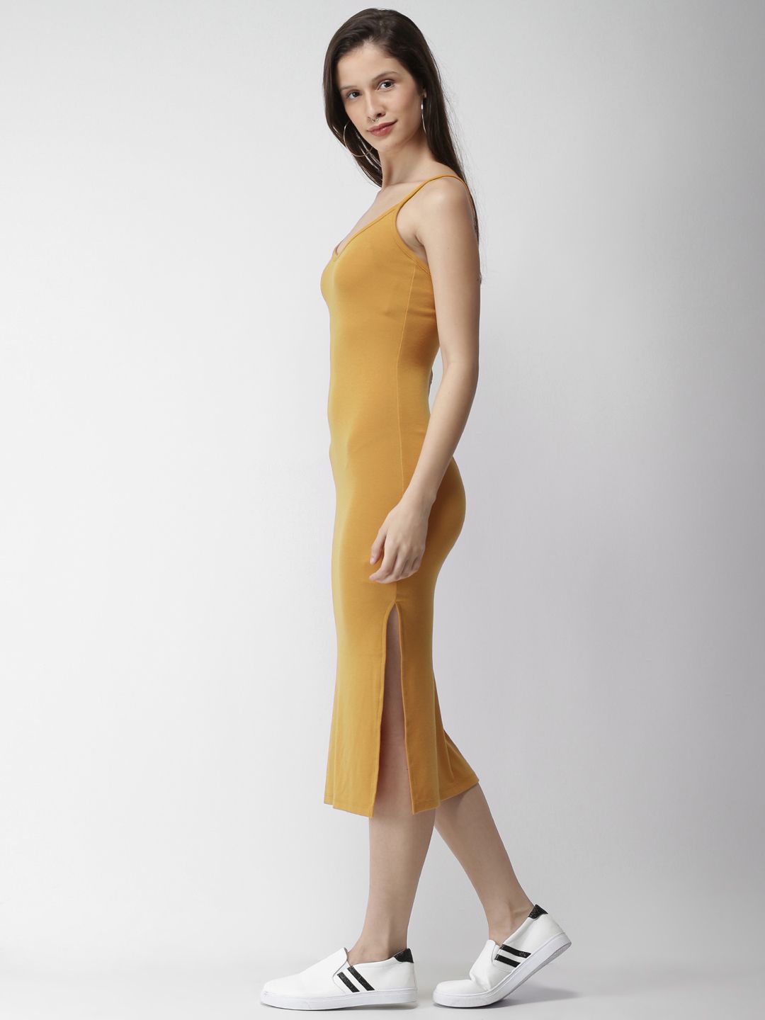 forever 21 yellow bodycon dress Sheer Scalloped-Lace Long-Sleeve Mini Dress in Wine Red - XL