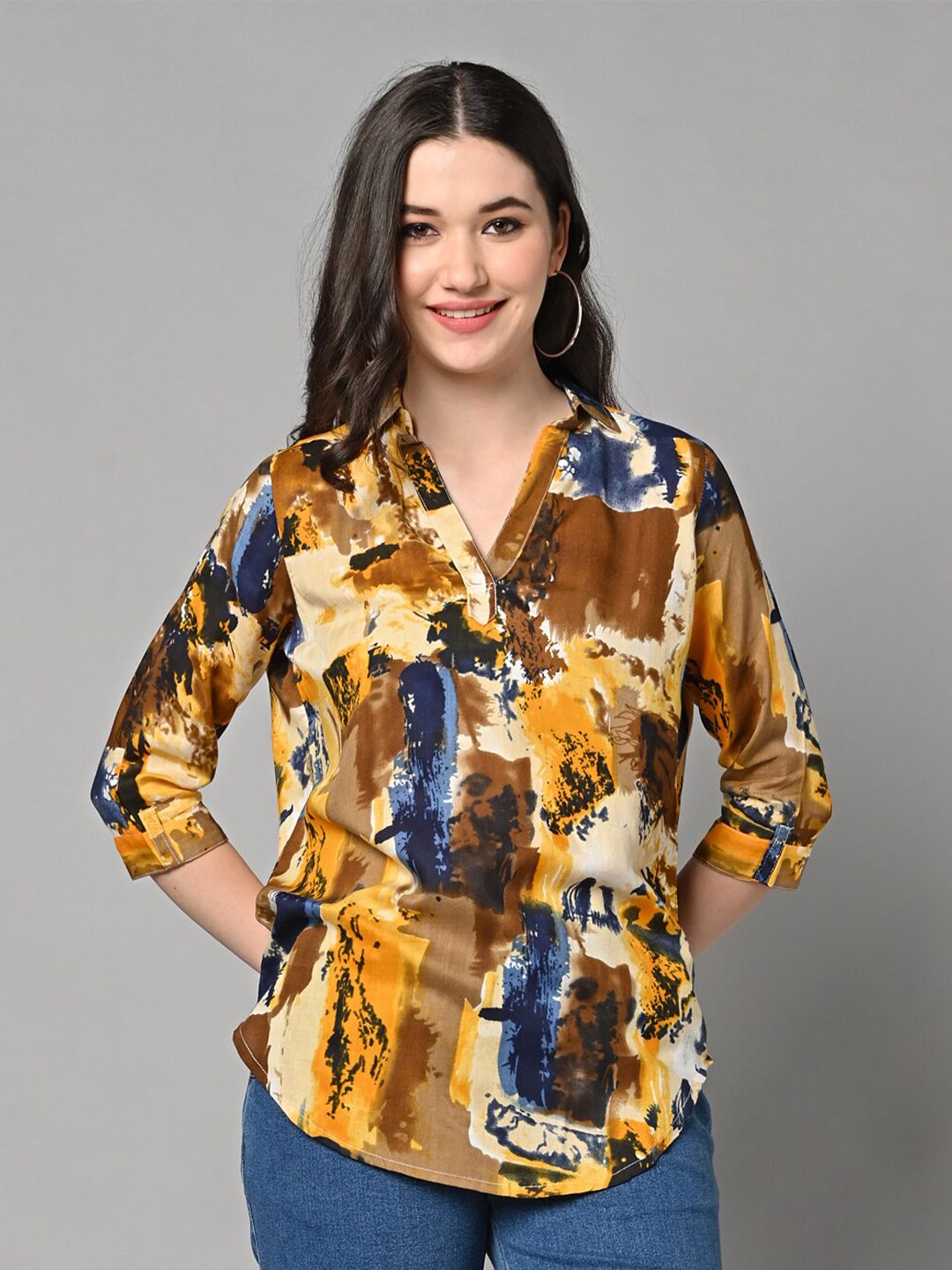 Vastraa Fusion Multicoloured Print Top Price in India