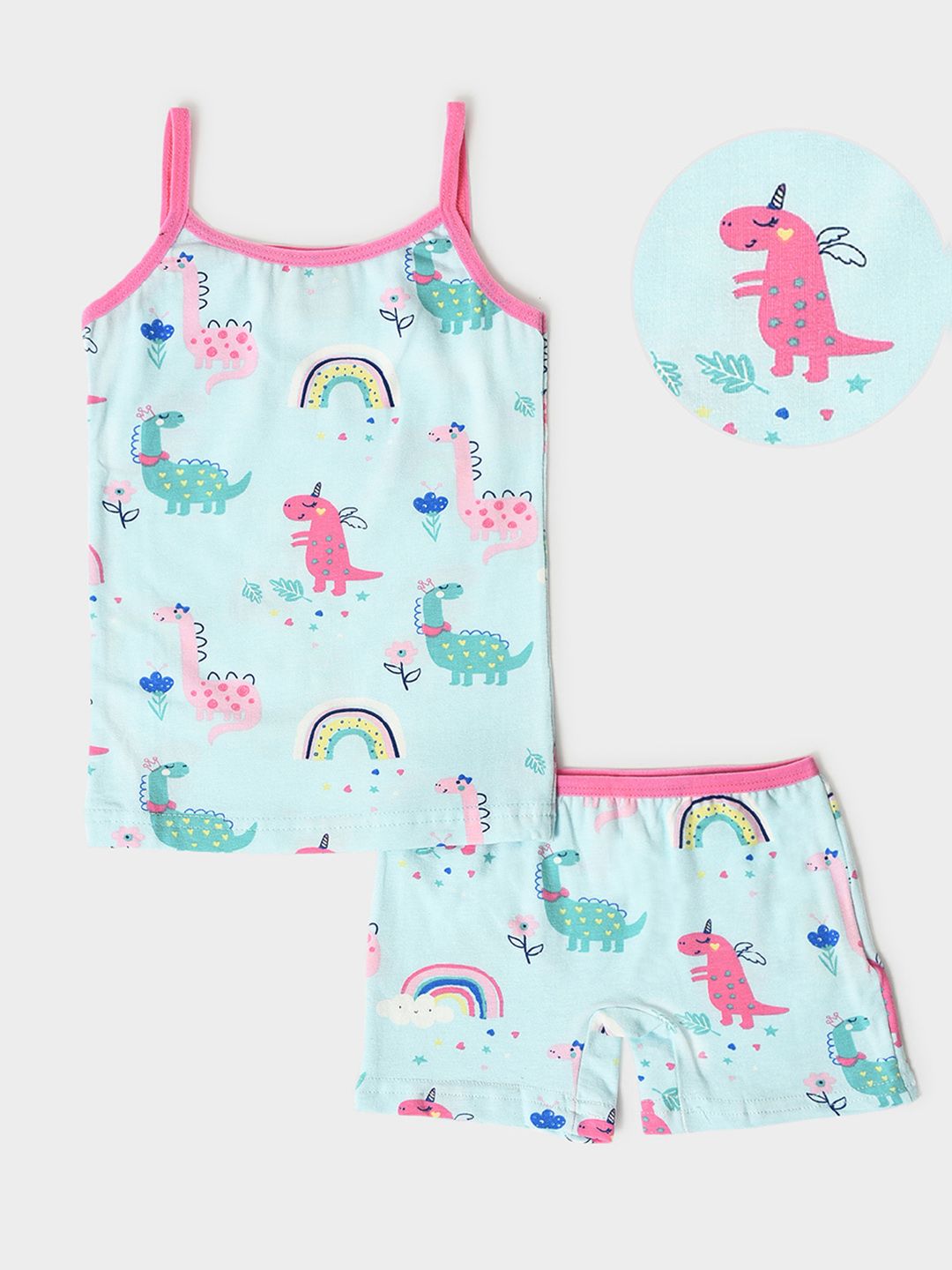 MiArcus Girls Printed Top with Shorts deal from myntra