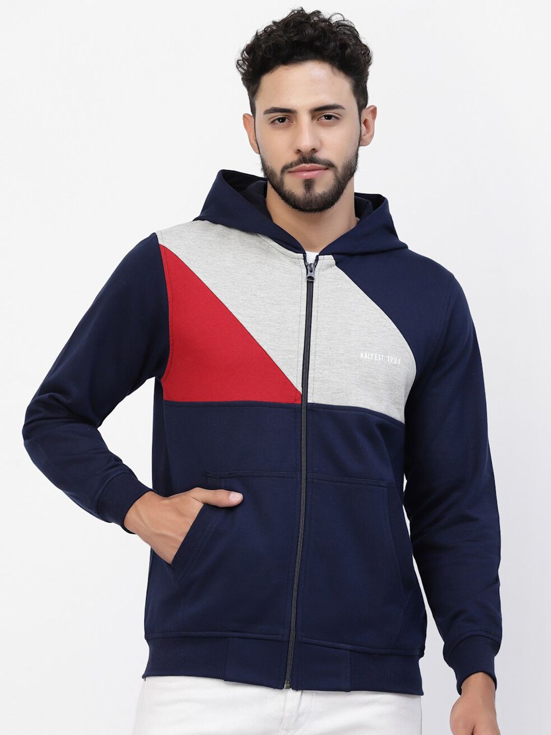 Kalt Colourblocked Hooded Sweatshirt