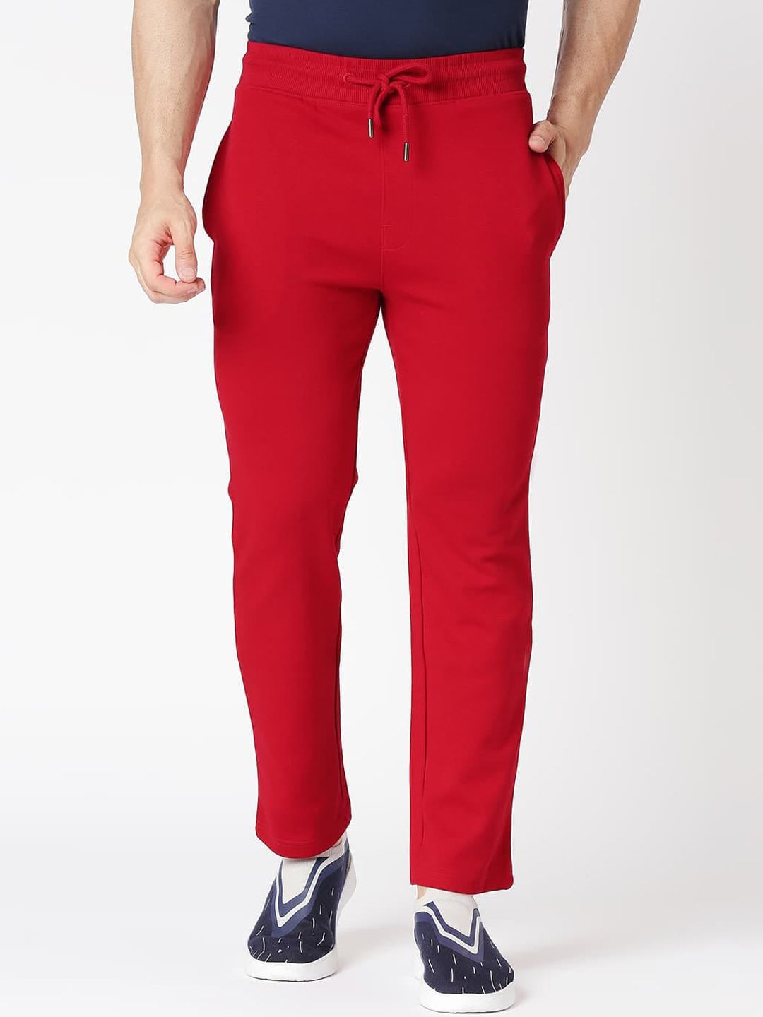 Basics Men Mid-Rise Slim-Fit Cotton Joggers