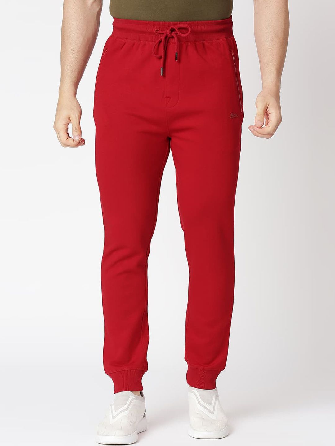Basics Men Mid-Rise Slim-Fit Cotton Joggers