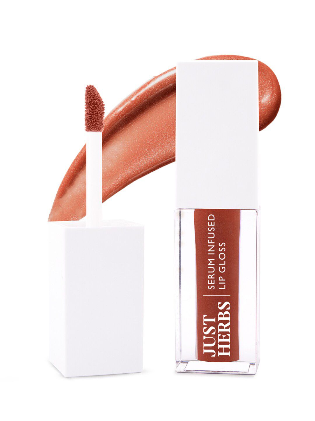 Just Herbs Serum Infused Lip Gloss For Smooth & Shiny Lips 3 ml- Peachy Glow 05