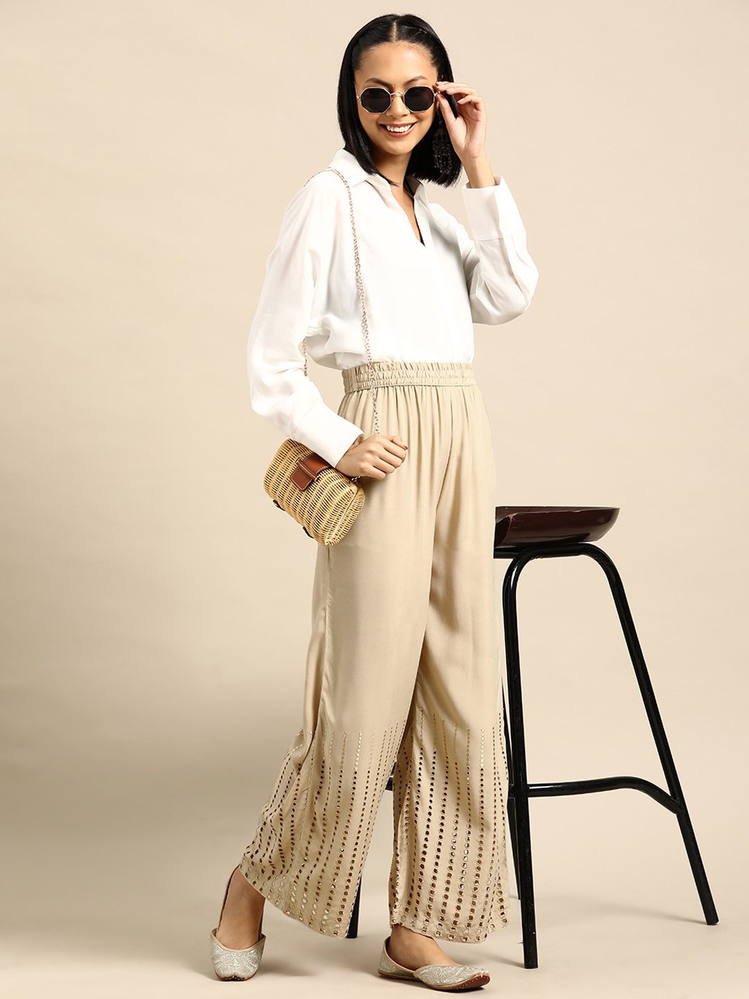 Sangria Women Hem Design Palazzos