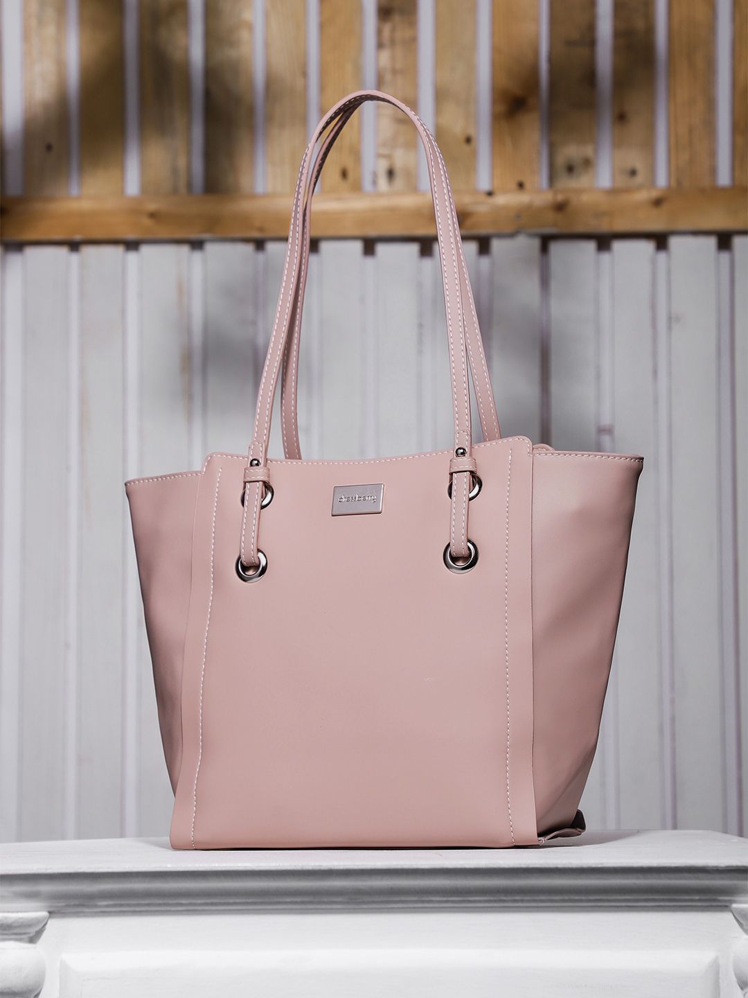 DressBerry Pink Solid Shoulder Bag Price in India