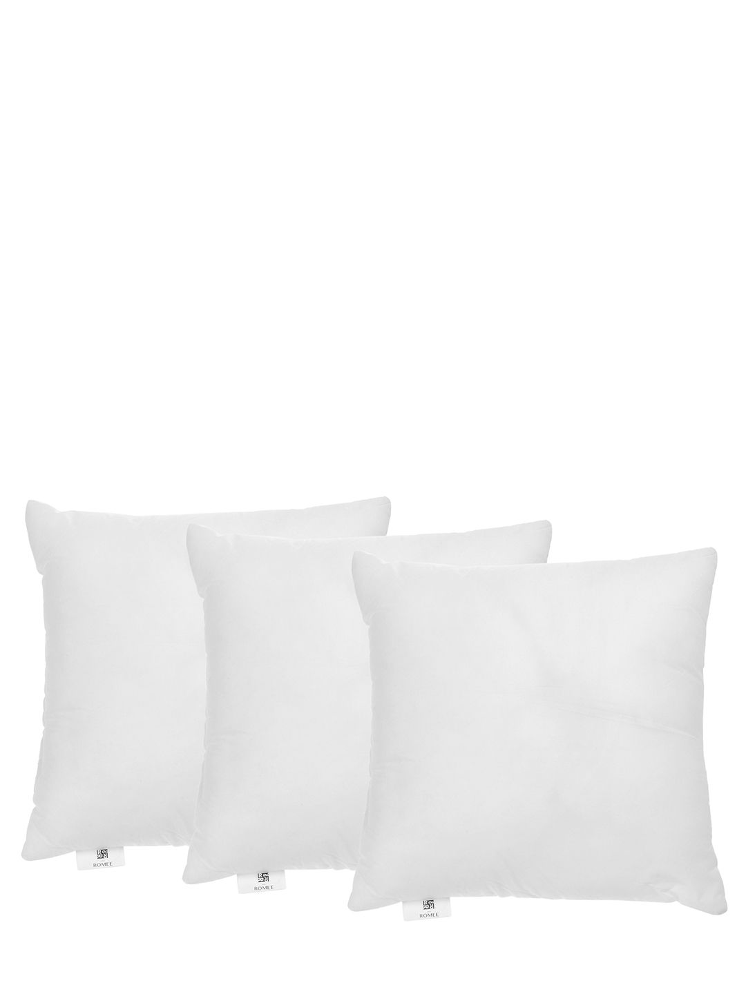 ROMEE Set of 3 White Single Fibre 16" x 16" Square Cushions Price in India