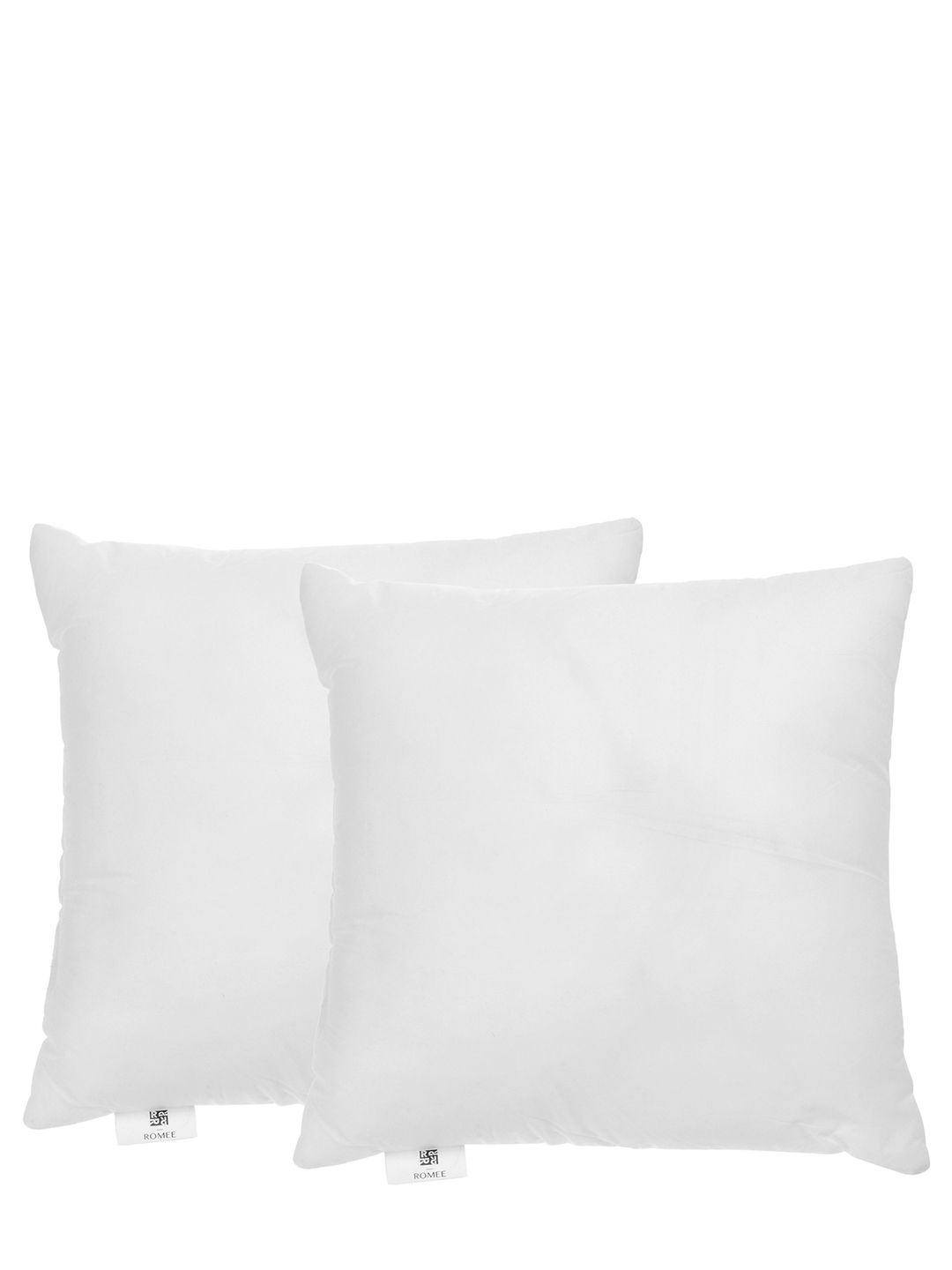 ROMEE Set of 2 White Single Fibre 16" x 16" Square Cushions Price in India