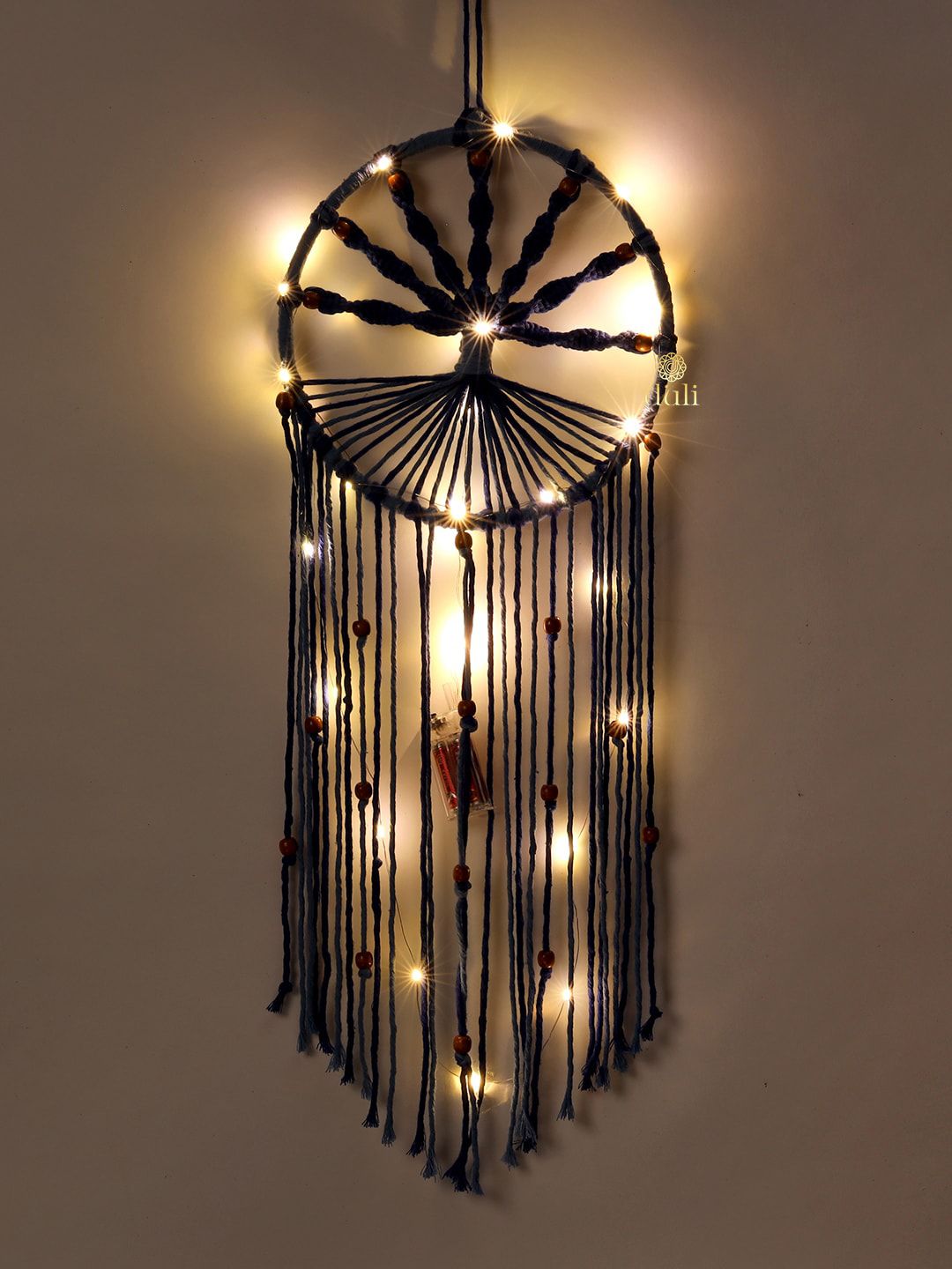 DULI BLue Self-Design Tree Of Life Design Cotton Wind Chime
