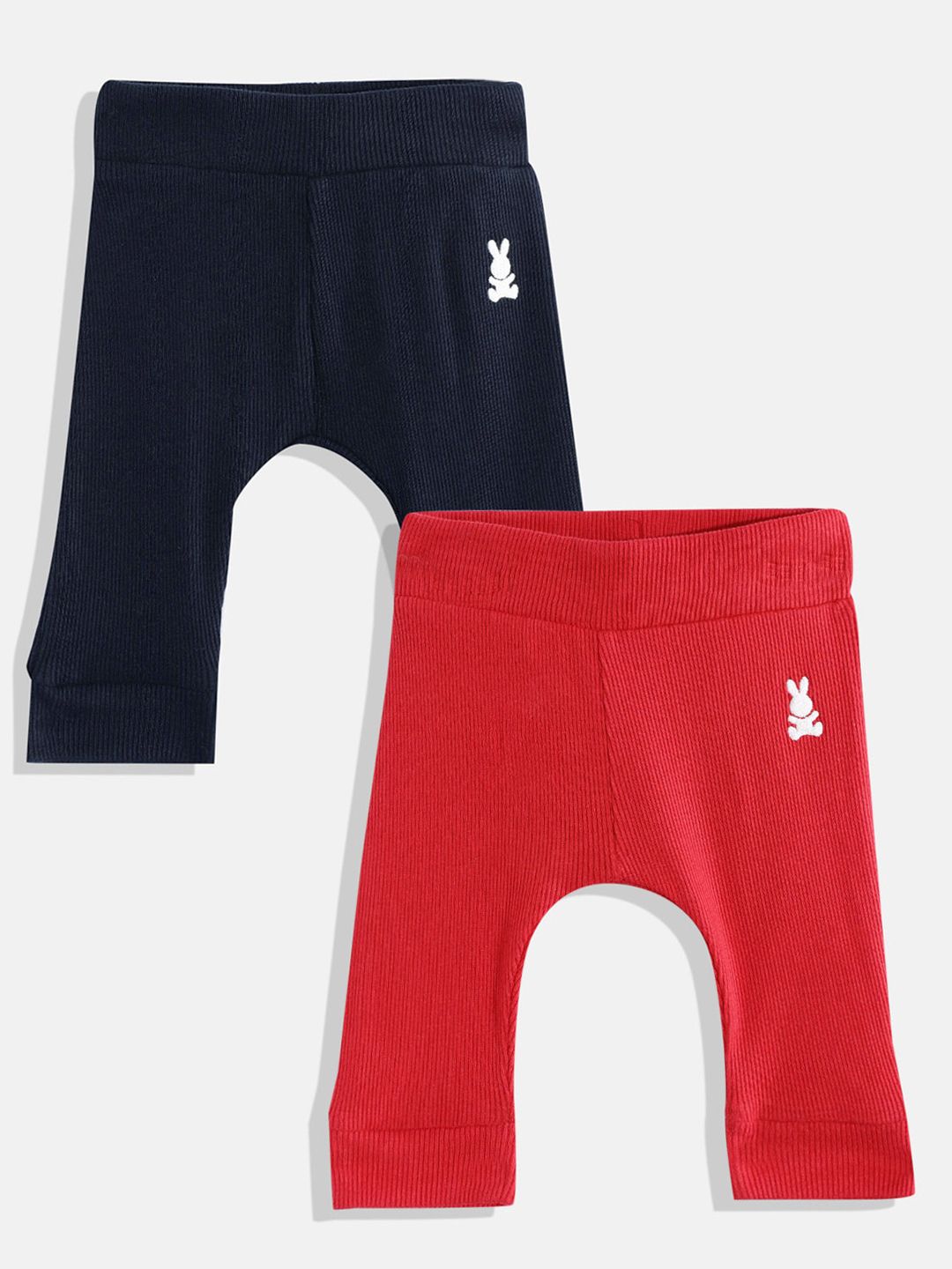 United Colors of Benetton Kids Boys Pack of 2 Pure Cotton Ribbed Joggers