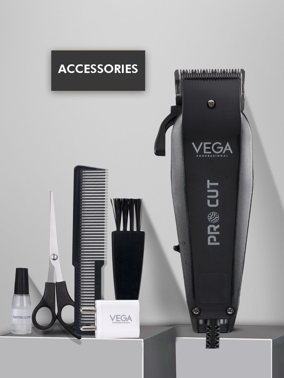 Buy VEGA PROFESSIONAL VPVHC-03 Pro Cut Corded Hair Clipper - Black