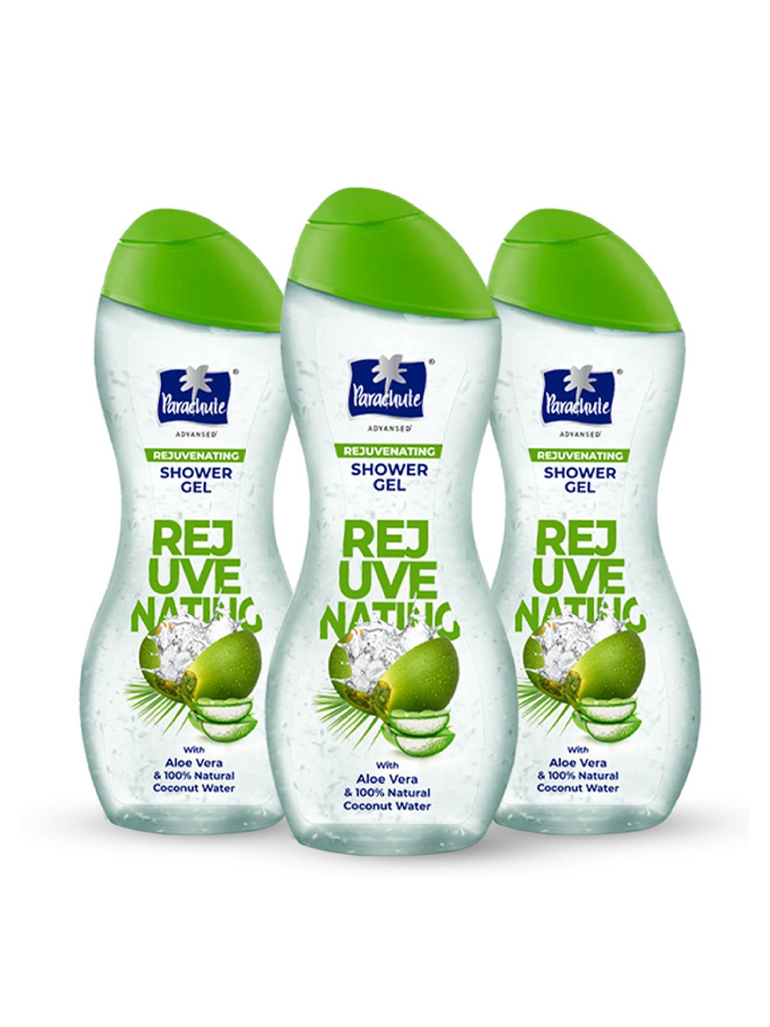 Parachute Advansed Set Of 3 Rejuvenating Shower Gel With Aloe Vera - 250ml Each