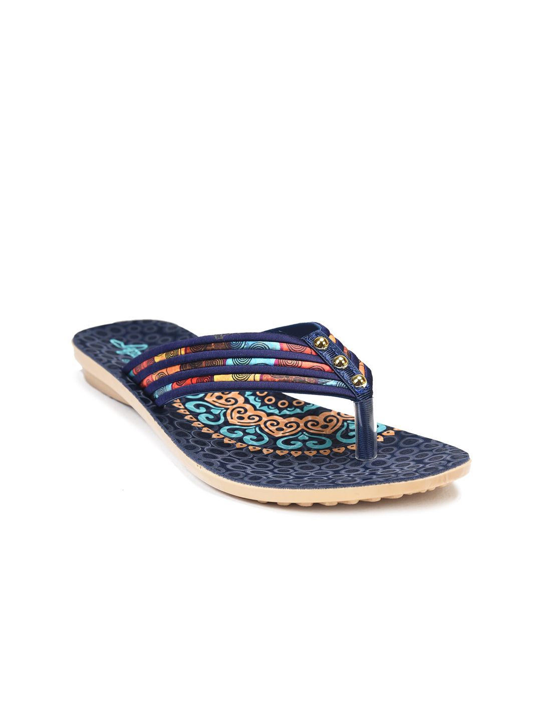 Ajanta Printed Open Toe Flats Price in India