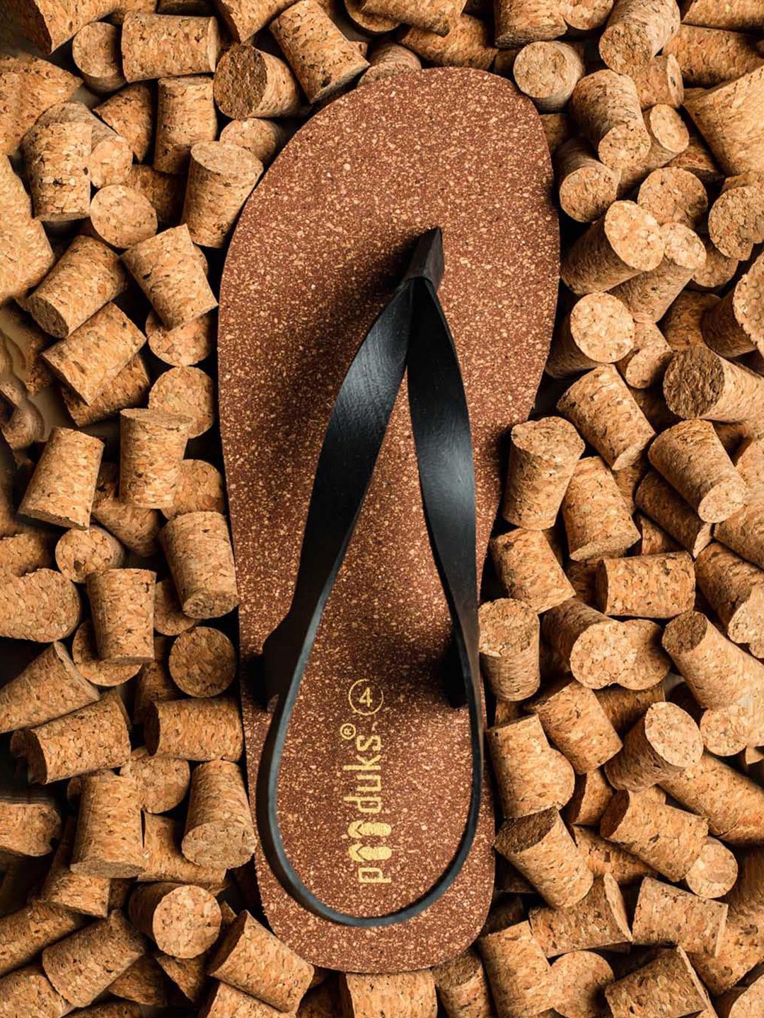 Paaduks Strappy Waterproof Cork Odour-Free Open Toe Flats Price in India