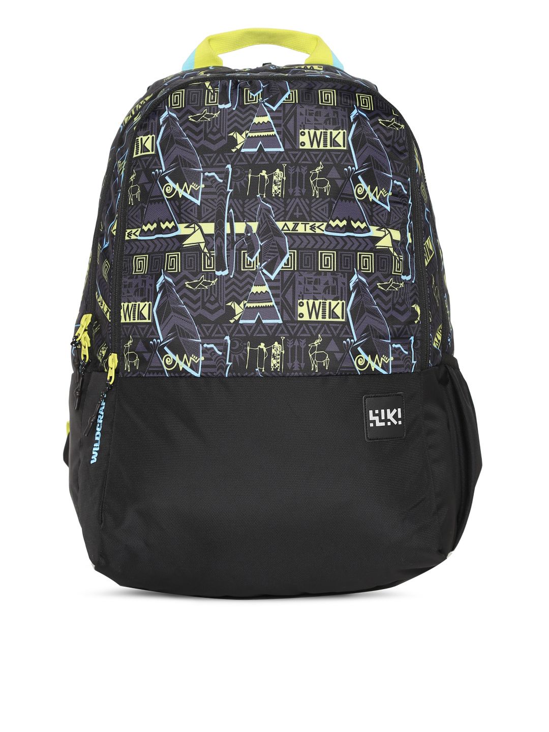 Buy Wildcraft Wiki 1 Aztec Unisex Black Graphic Backpack