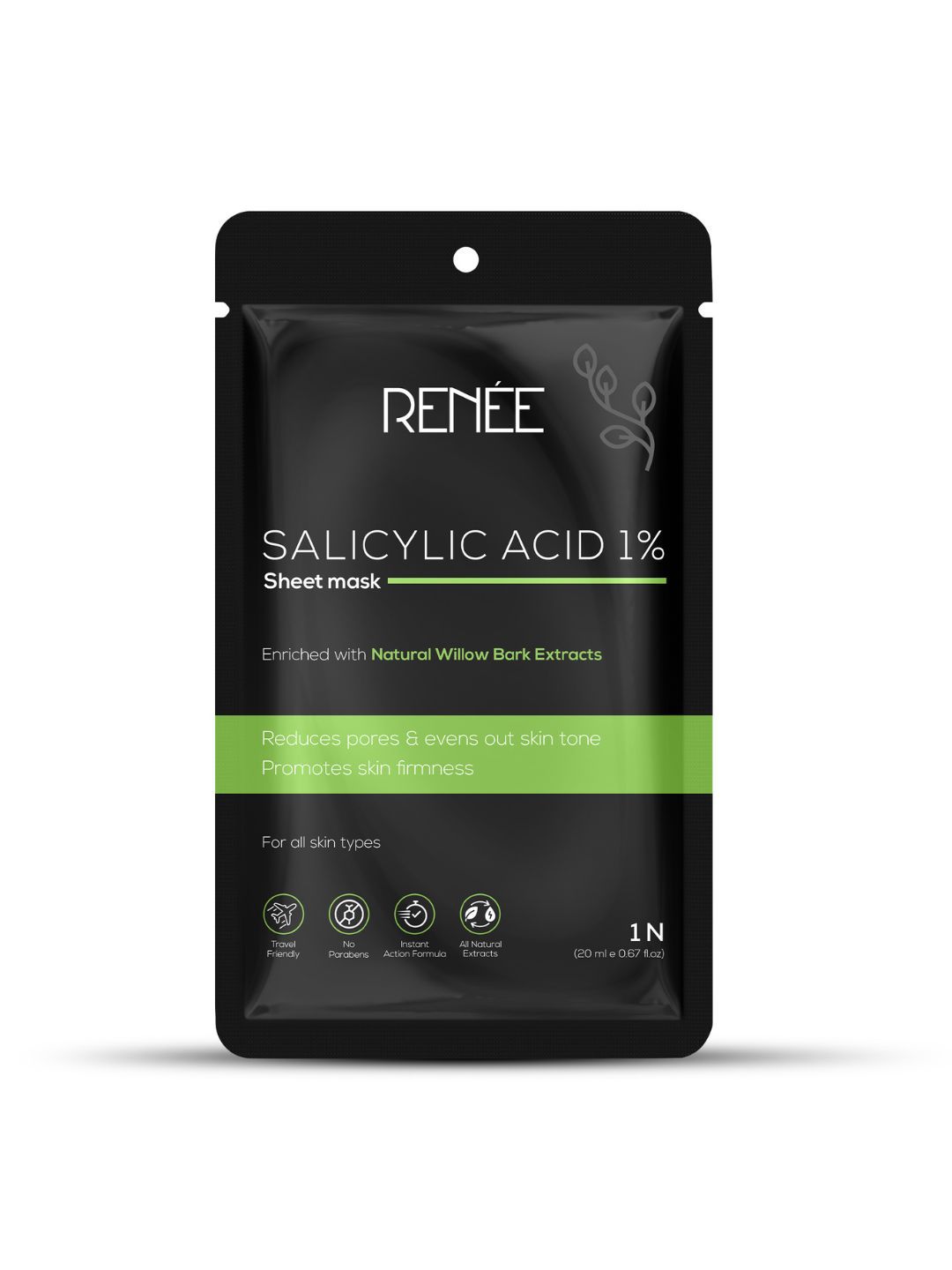 Renee Renee Salicylic Acid Natural Sheet Mask with Willow Bark Extract - 20 ml