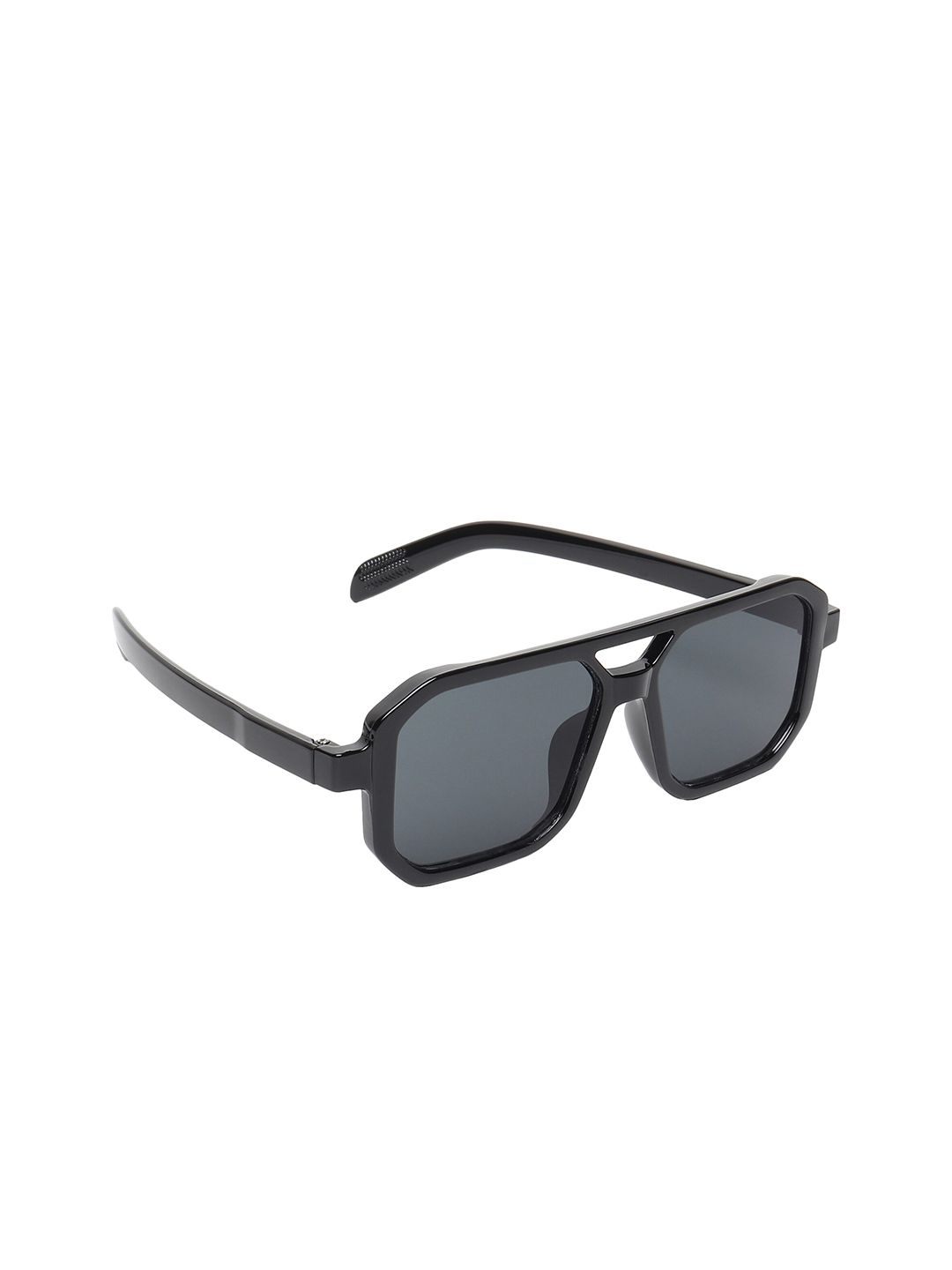 CRIBA Unisex Hexagon Sunglasses With UV Protected Lens Comes With Hard  Case CR_11964_BLK