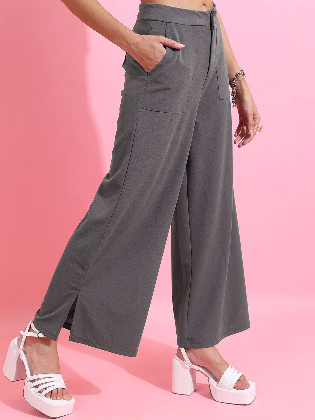 KETCH Women Wide Leg Trousers Price in India