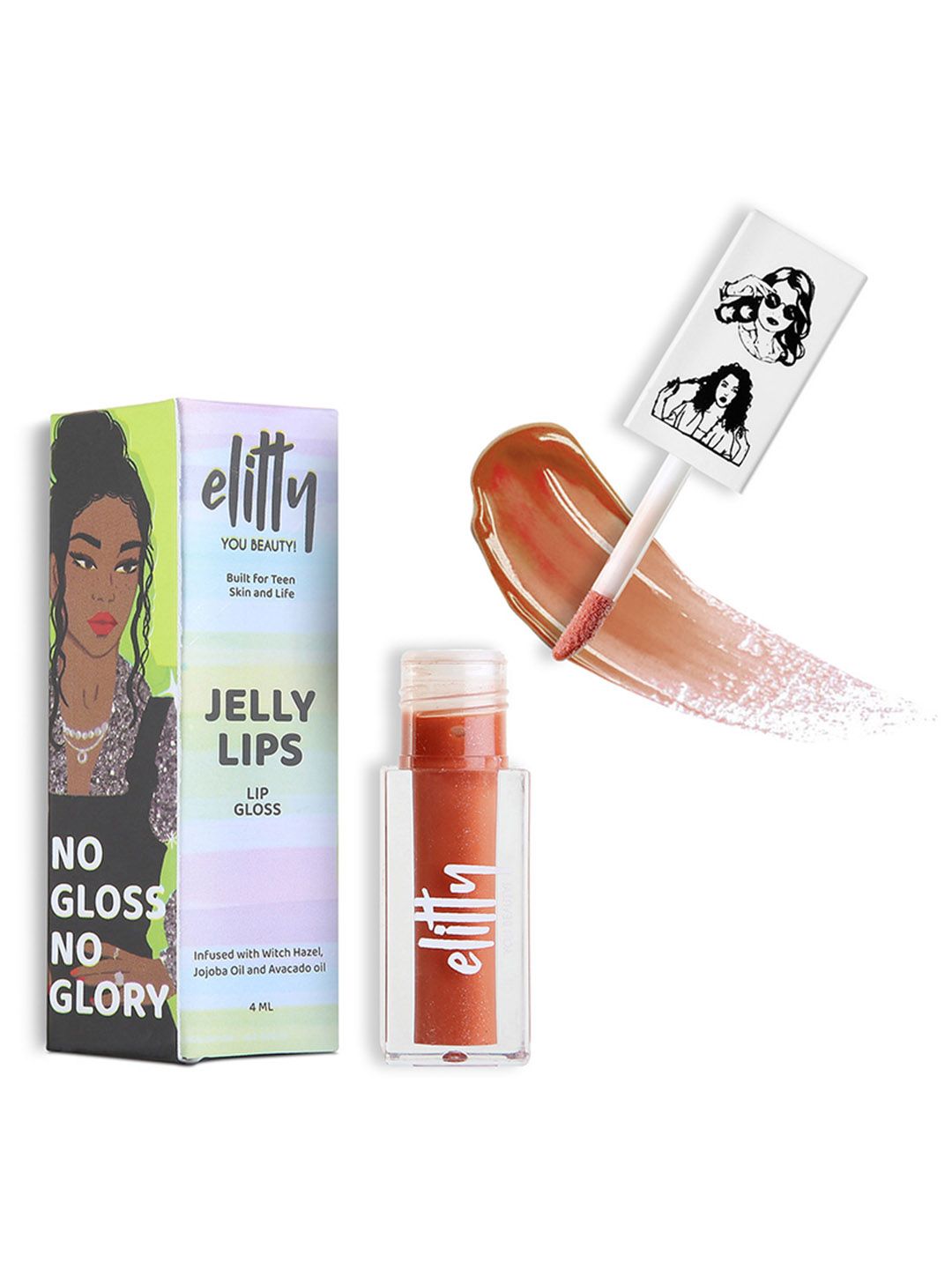 Elitty Jelly Lips High Shine & Glossy Finish Lip Gloss 4ml - Pretty Boujee