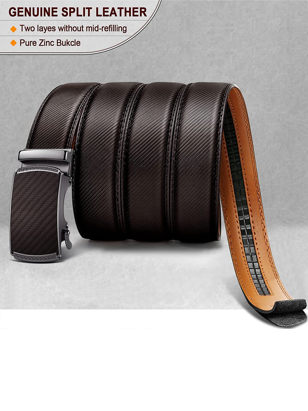 Buy ZORO Men Textured Slim Leather Belt - Belts for Men 23790548