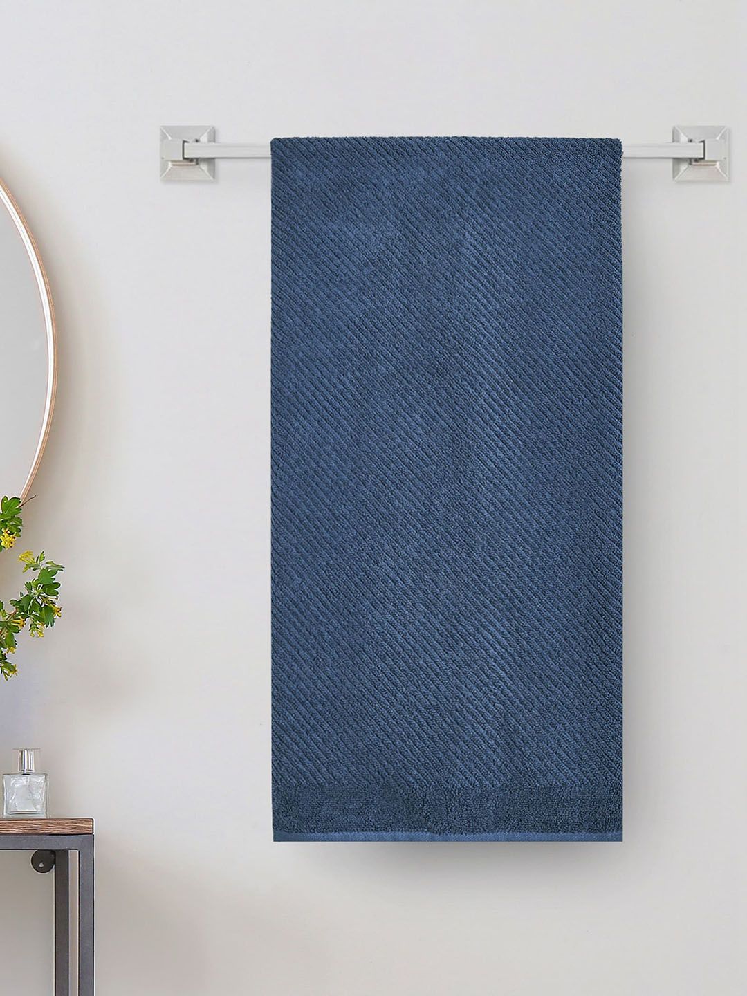 Home Centre Colour Refresh Essence Blue 500 GSM Cotton Bath Towel