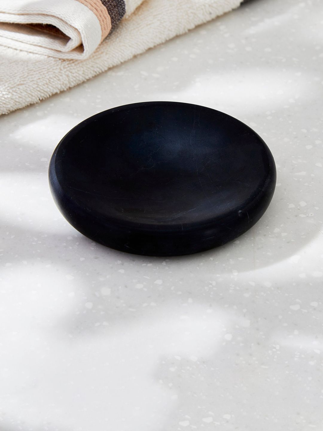 Home Centre Refresh Essence Grey Polyresin Soap  Dish
