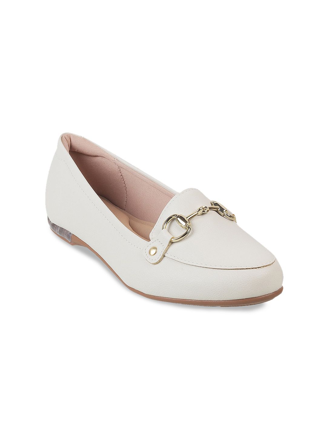 DAVINCHI Buckled Round Toe Ballerinas