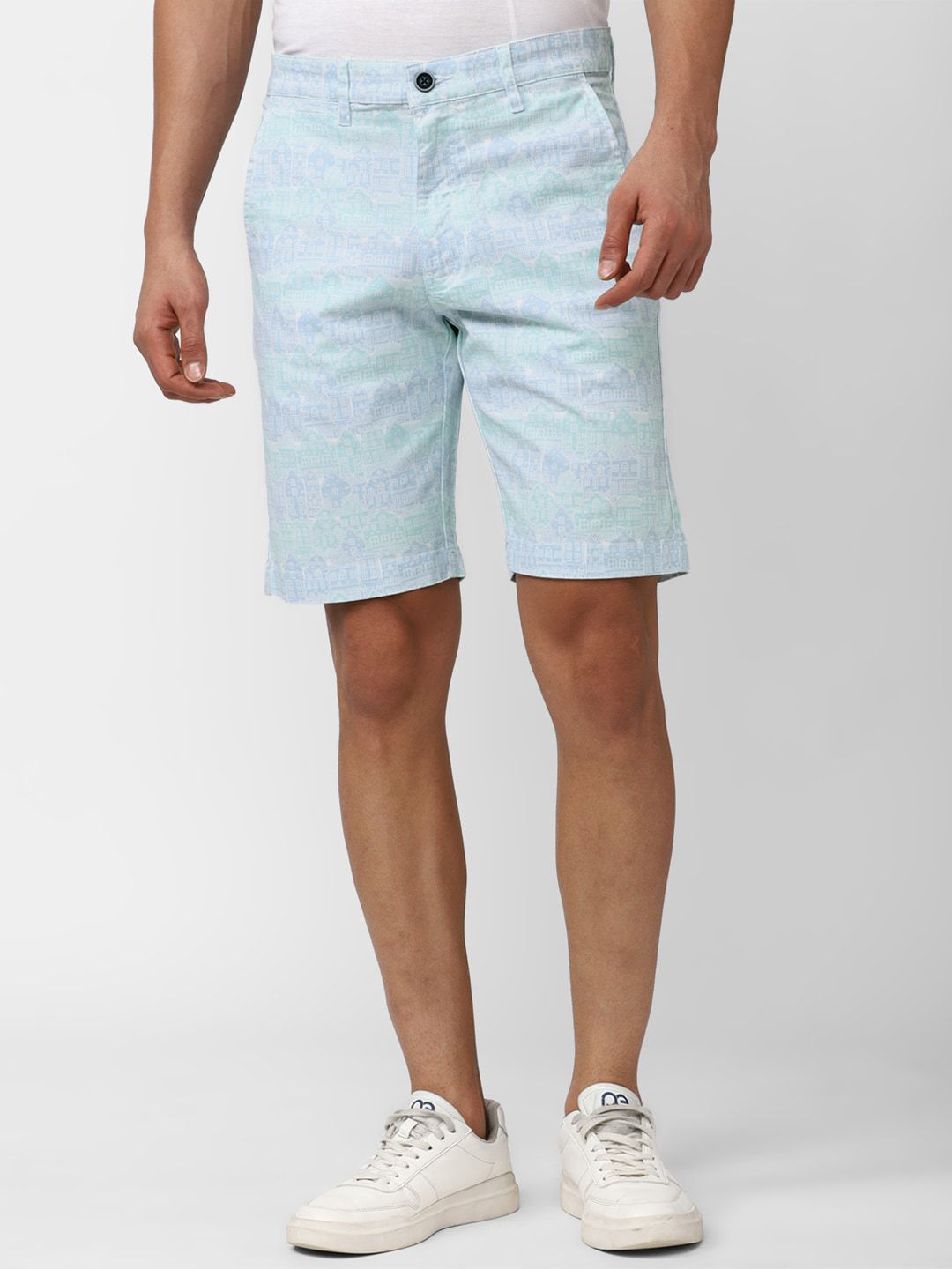 Peter England Casuals Men Graphic Printed Mid-Rise Shorts