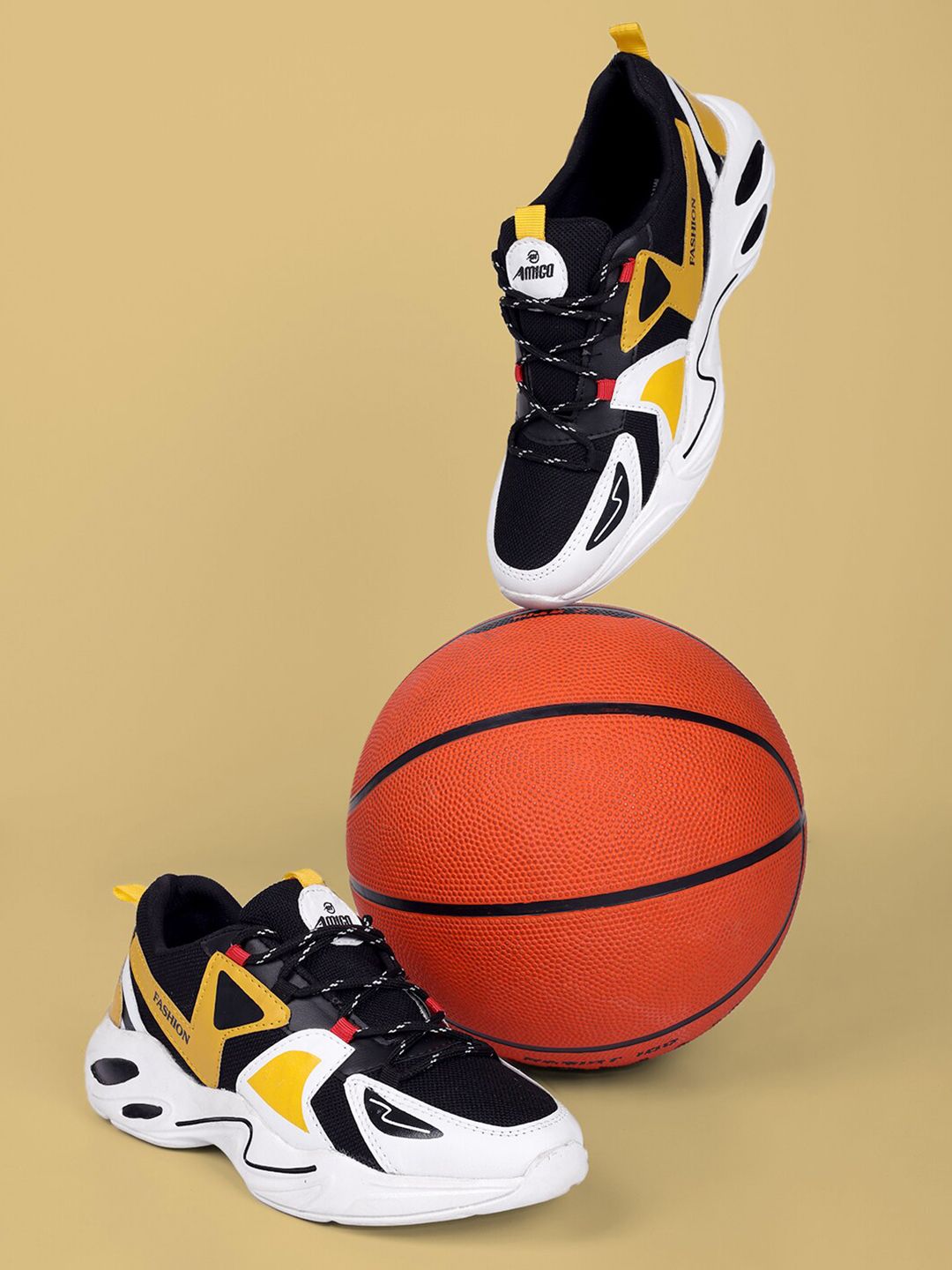 AMICO Men Lace-Up Running Shoes