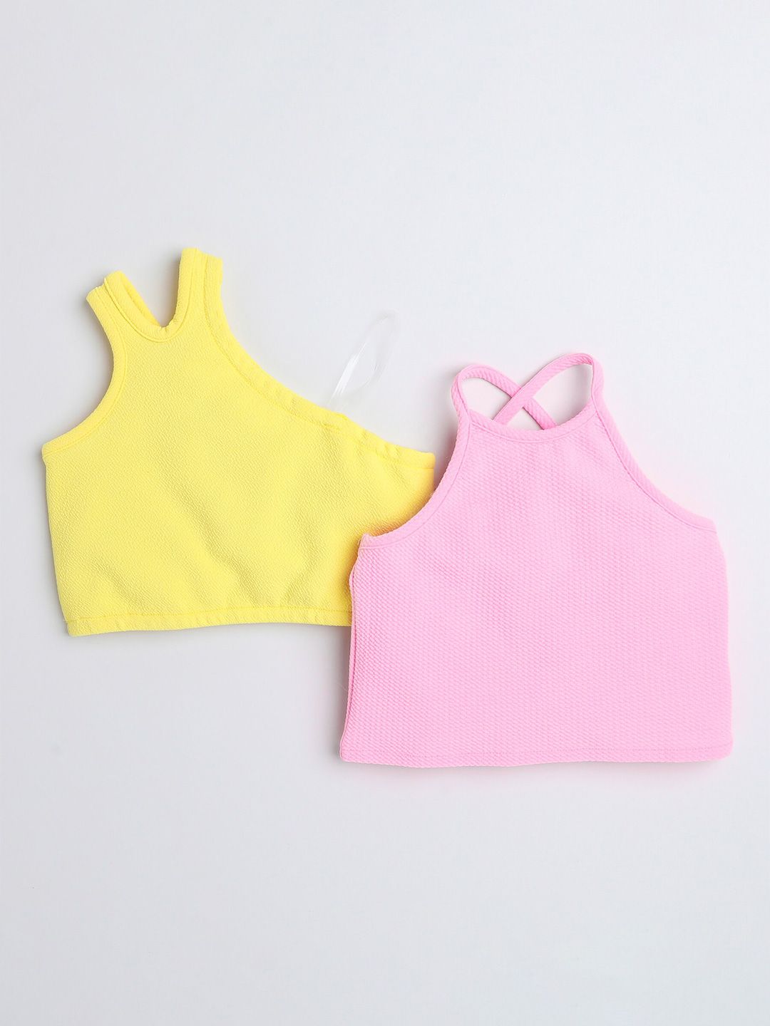 taffykids Girls Pack Of 2 Shoulder Strapped Tank Tops Price in India