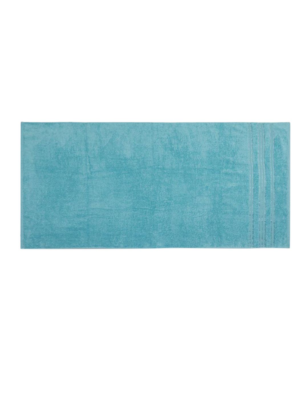 Fabindia Blue Solid 380 GSM Cotton Bath Towel