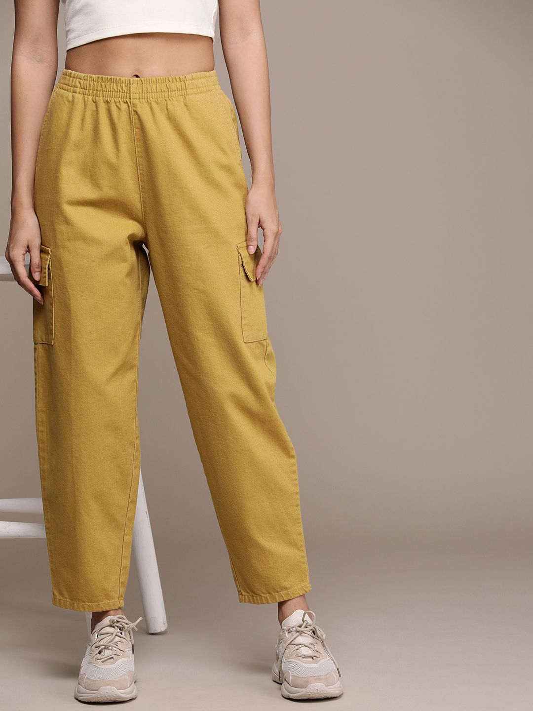The Roadster Lifestyle Co. Women Pure Cotton Cargos Trousers Price in India