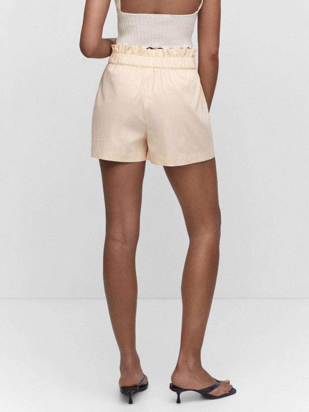 High-Rise Paperbag Shorts