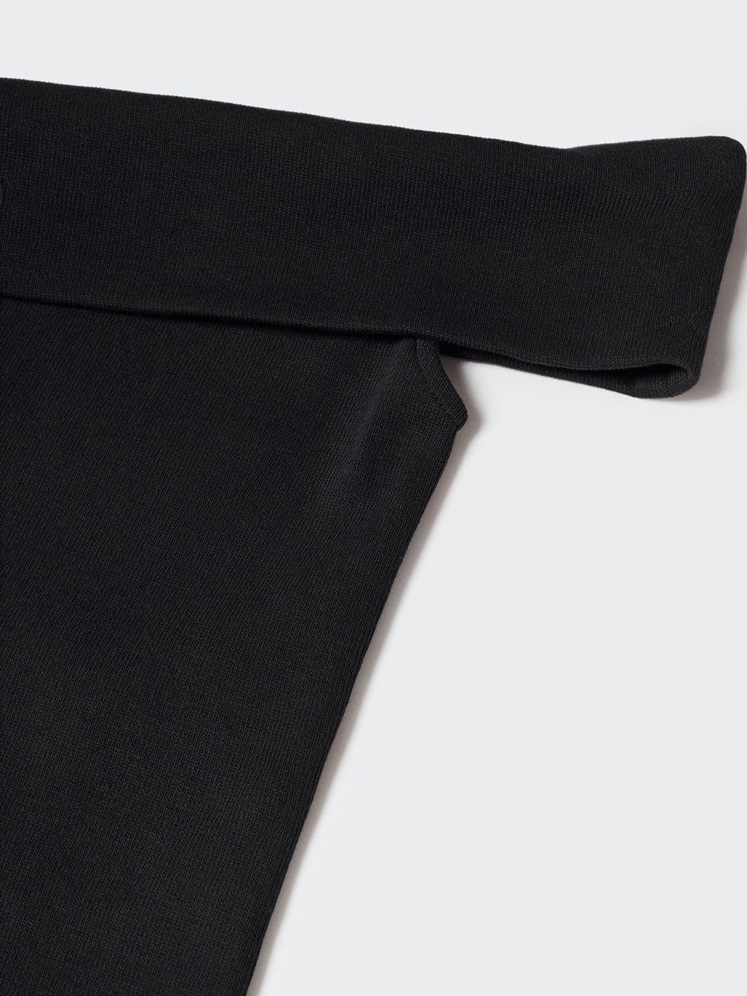 Black Off-Shoulder Bardot Top