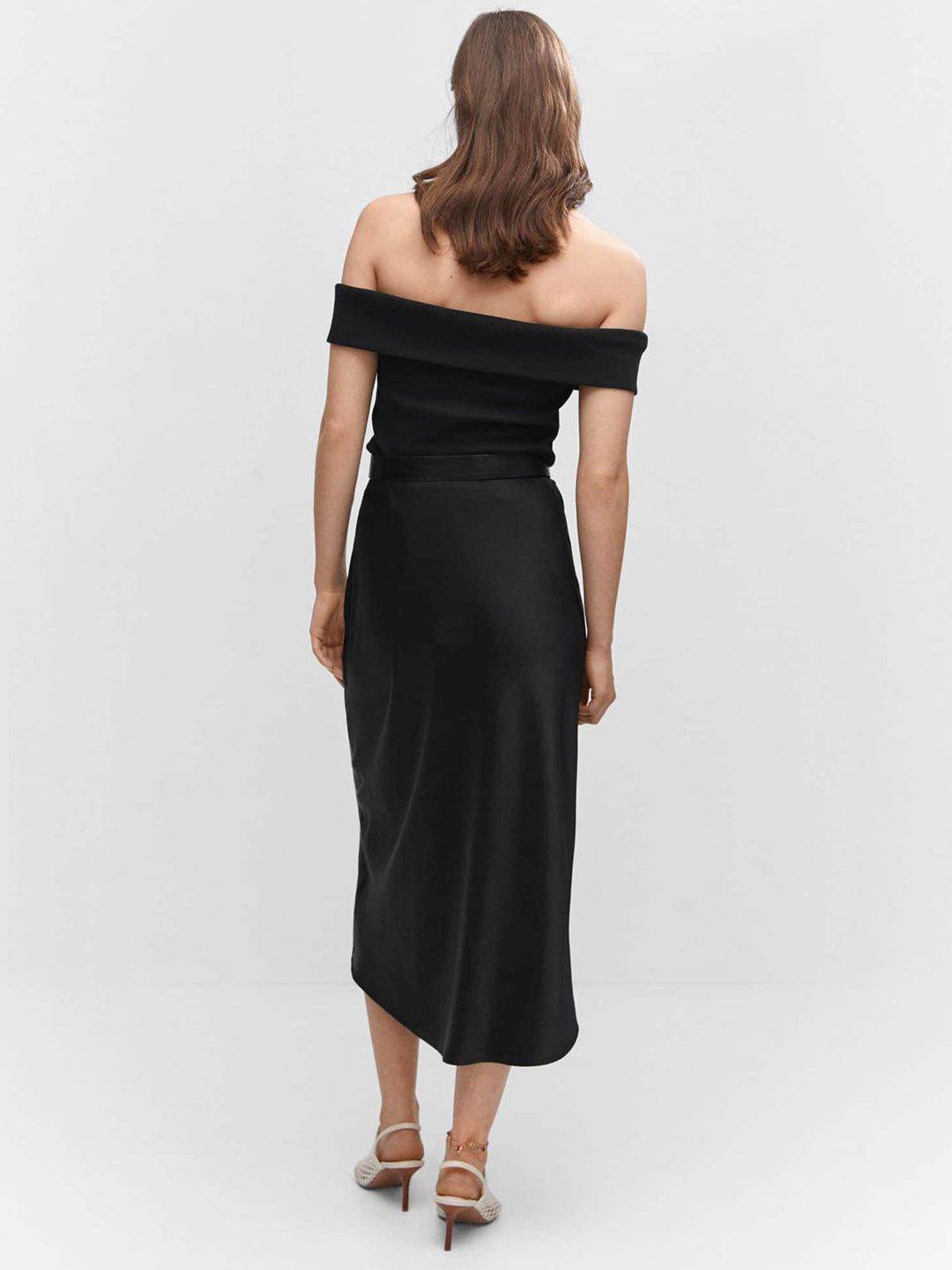 Black Off-Shoulder Bardot Top