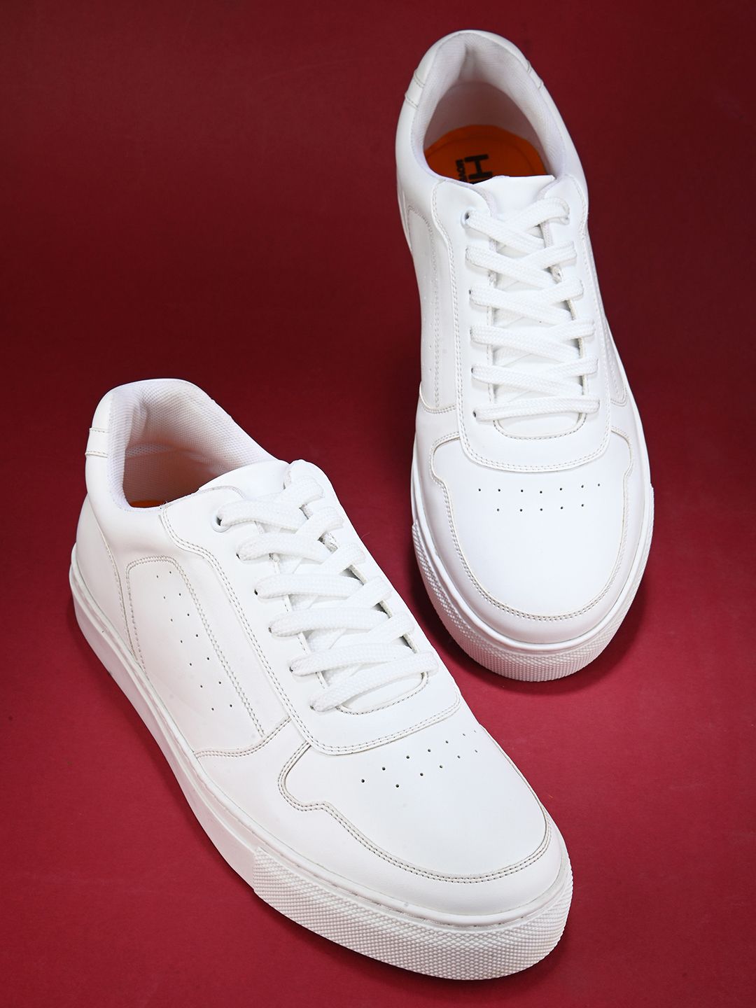 HRX by Hrithik Roshan Men White Perforated Comfort Insole Sneakers
