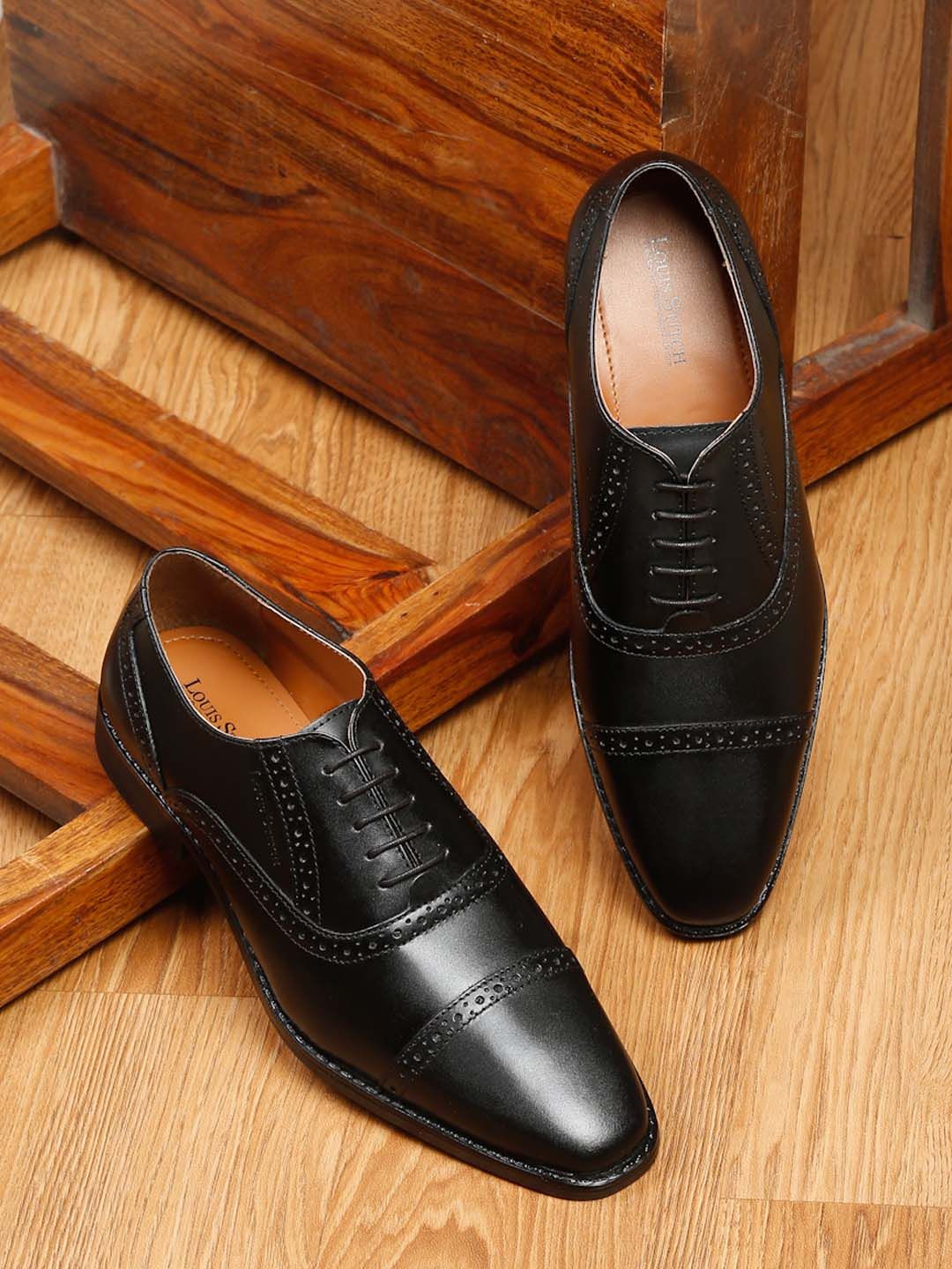 LOUIS STITCH Men Perforated Leather Formal Oxfords