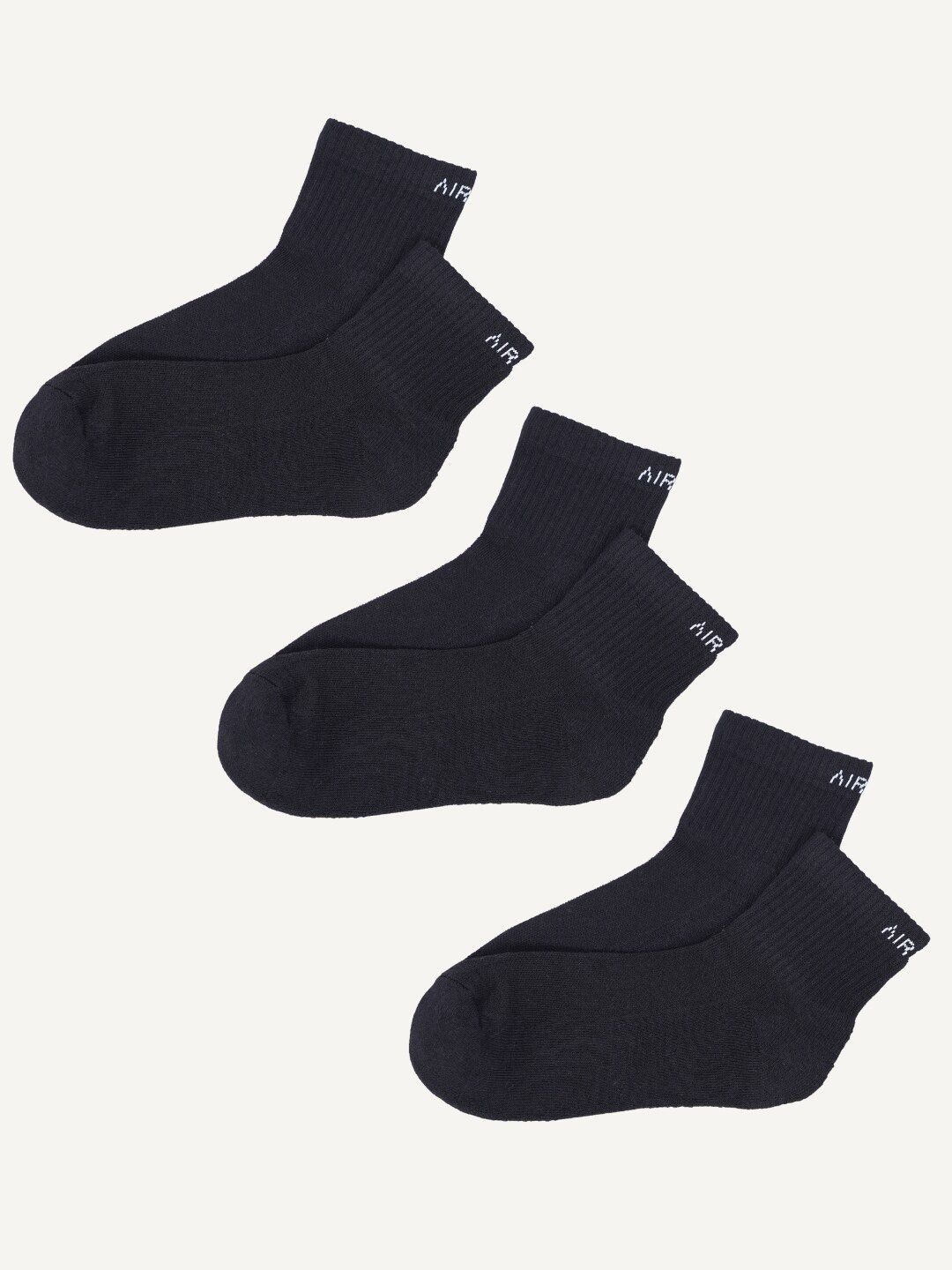 AIR GARB Unisex Pack Of 3 Soft And Breathable Cushioned Ankle Length Socks