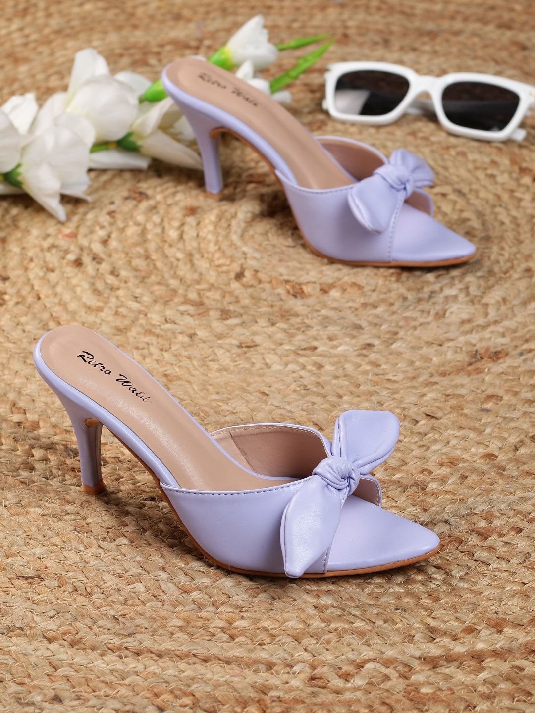 Retro Walk Stiletto Heels With Bows