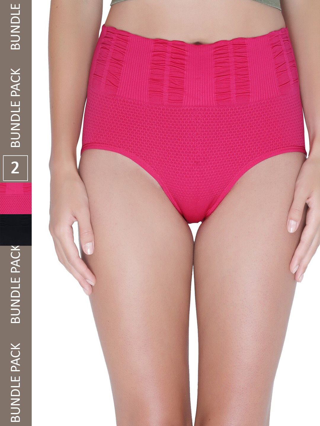 PLUMBURY Pack Of 2 Seamless High Waist Tummy Shapers