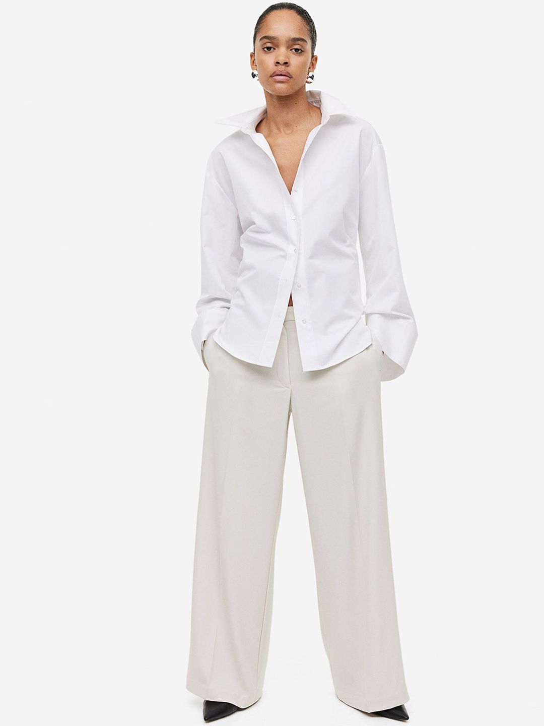 H&M Women Wide Tailored Trousers Price in India